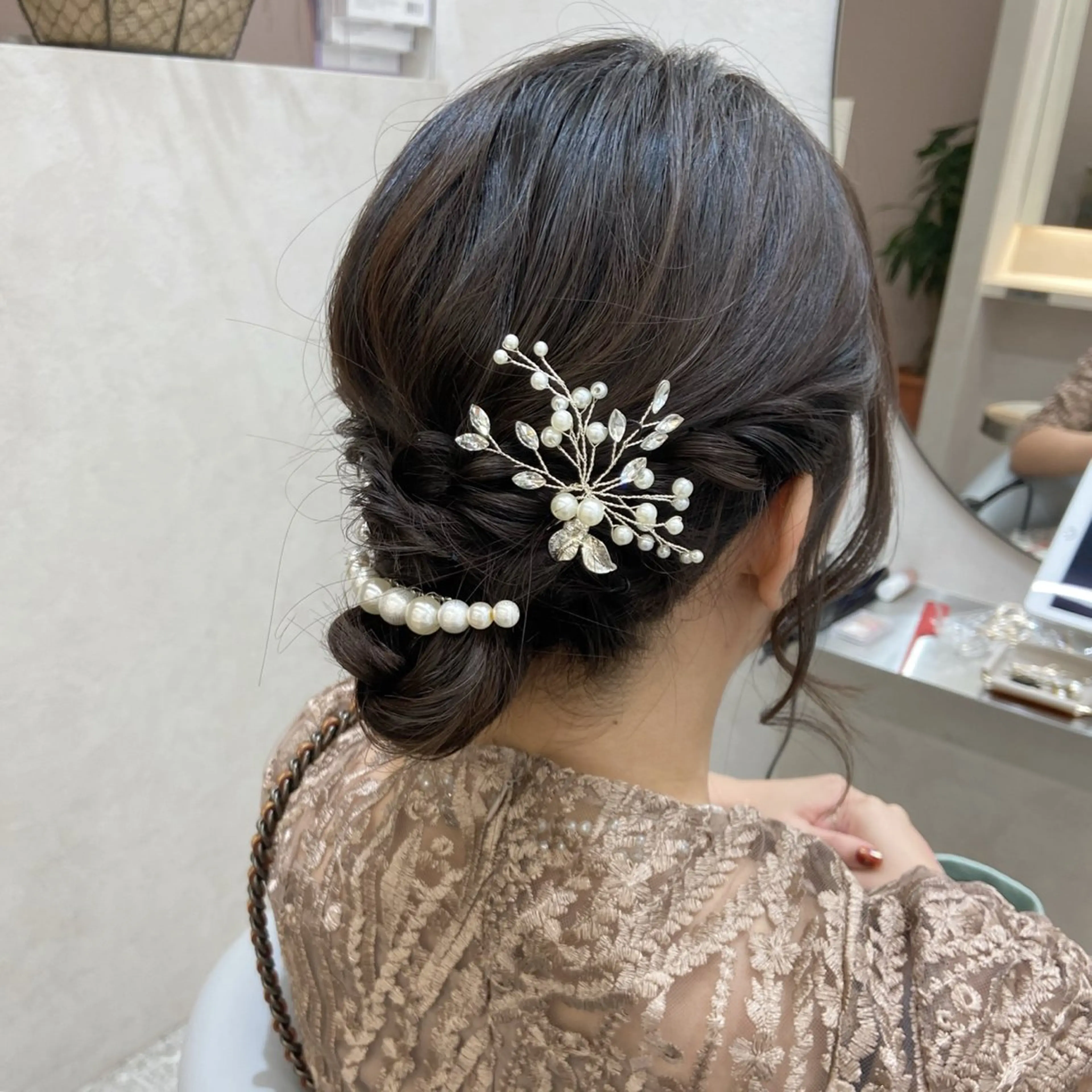 ヘアアレンジ 結婚式・ブライダル ヘアセット 新宿/韓国ヘア 中明度カラー/かやのヘアスタイル