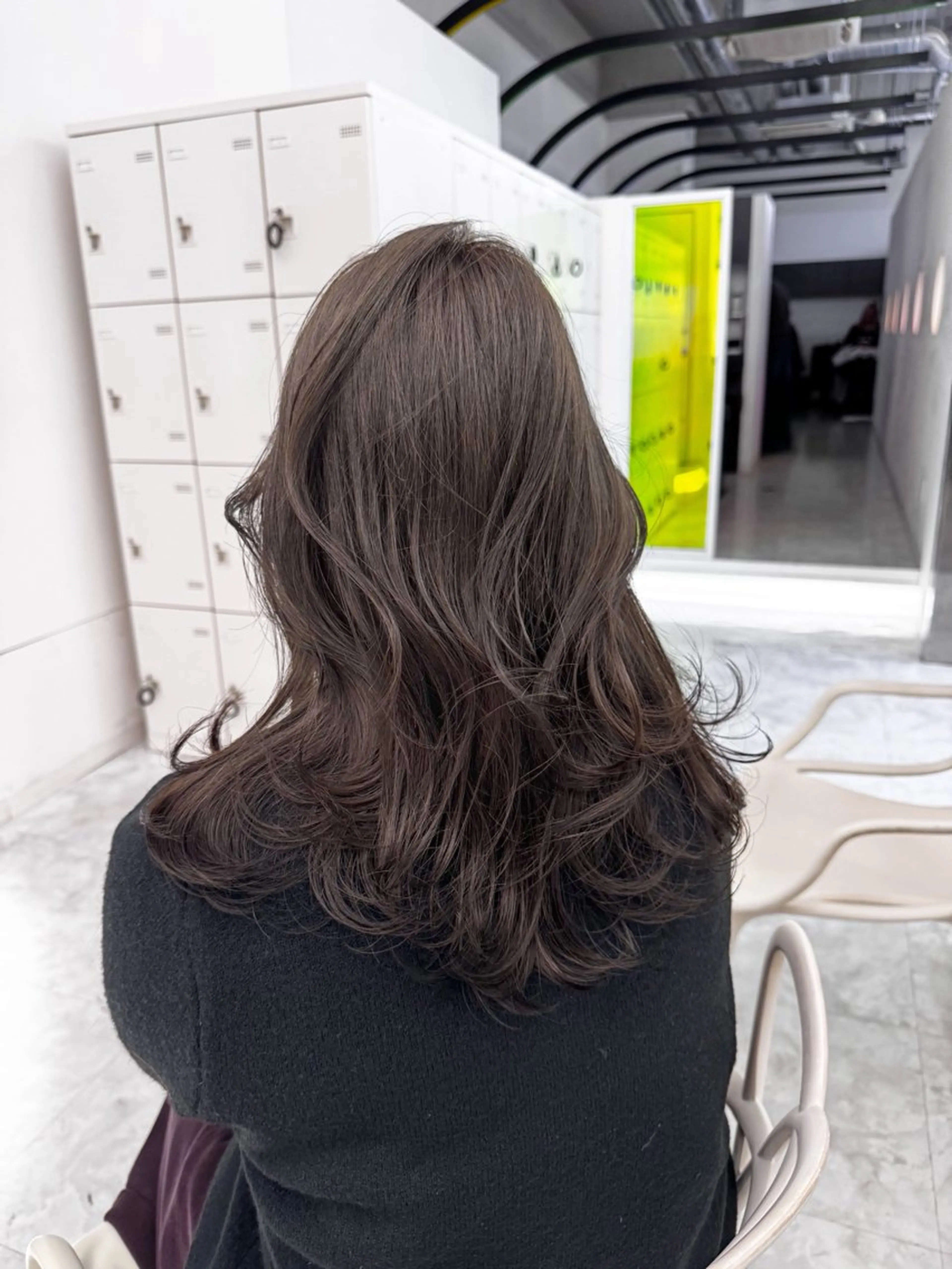 セミロング カット ヘアカラー トリートメント ヘアセット 🤍韓国風透明髪🤍 レイヤー🤍きょうのヘアスタイル