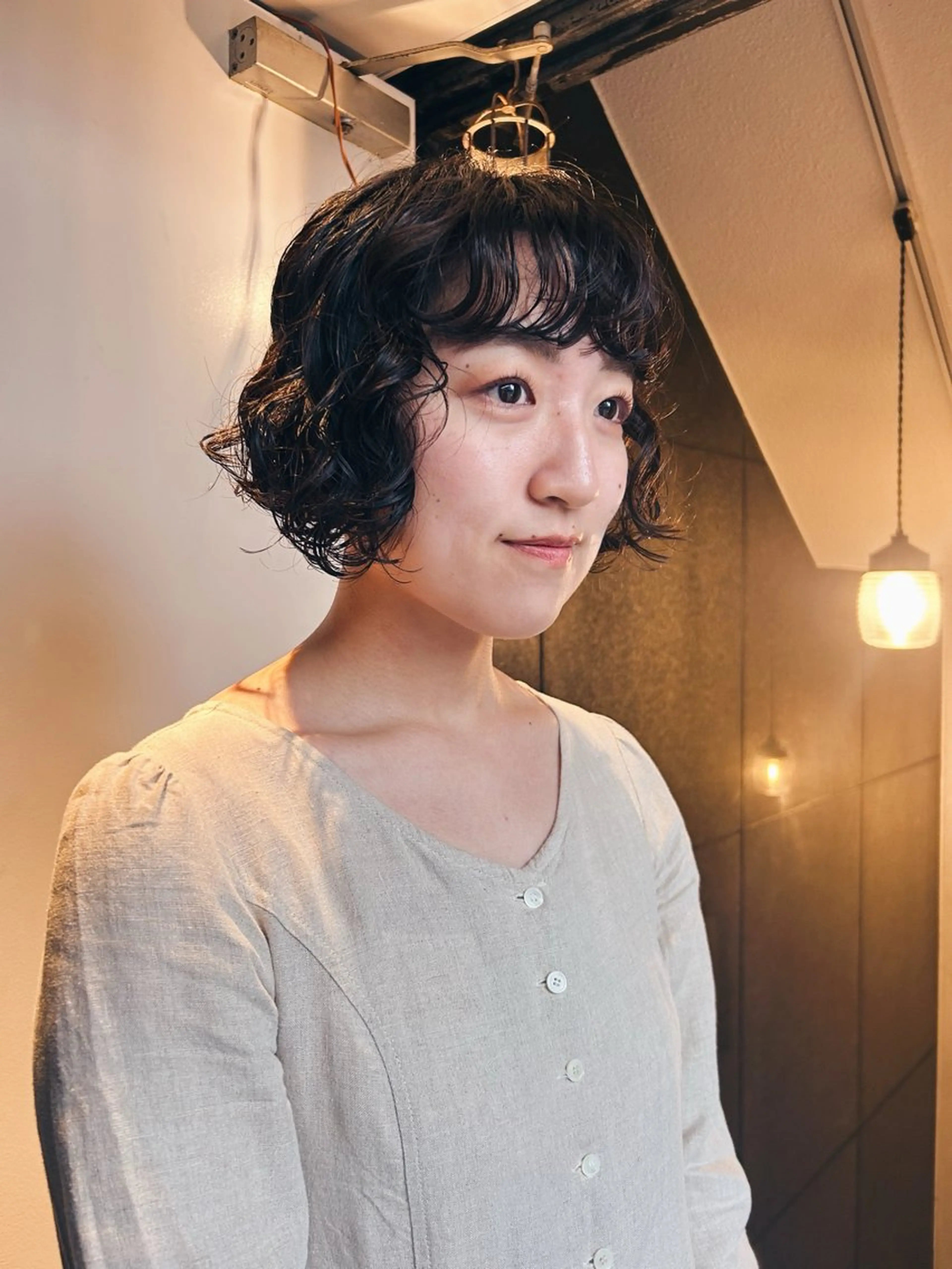 ミディアム カット パーマ トリートメント 似合わせパーマ 🌼カンナのヘアスタイル