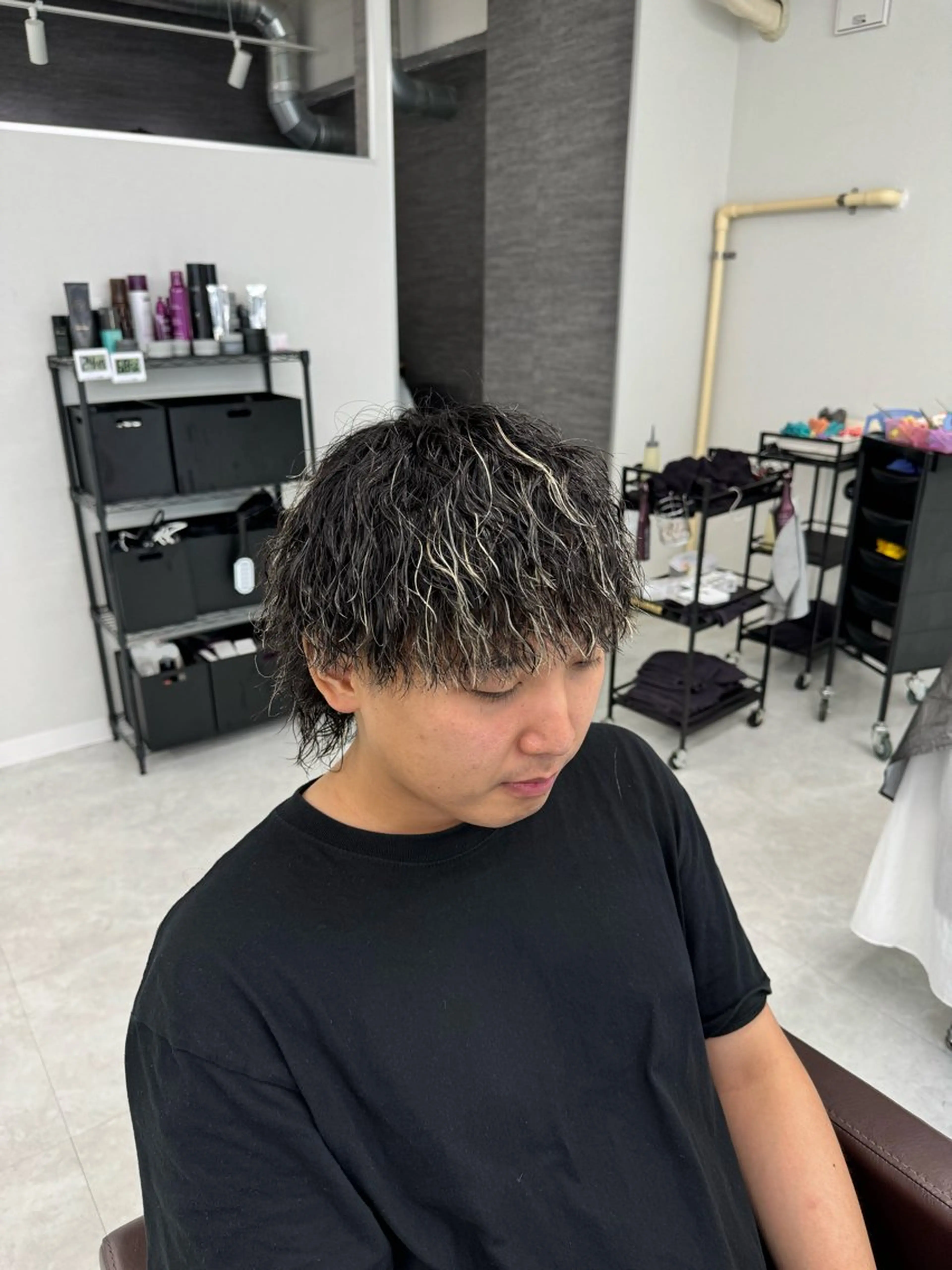ショート パーマ メンズ カット パーマ メンズカット/波巻き TAKUMAのヘアスタイル