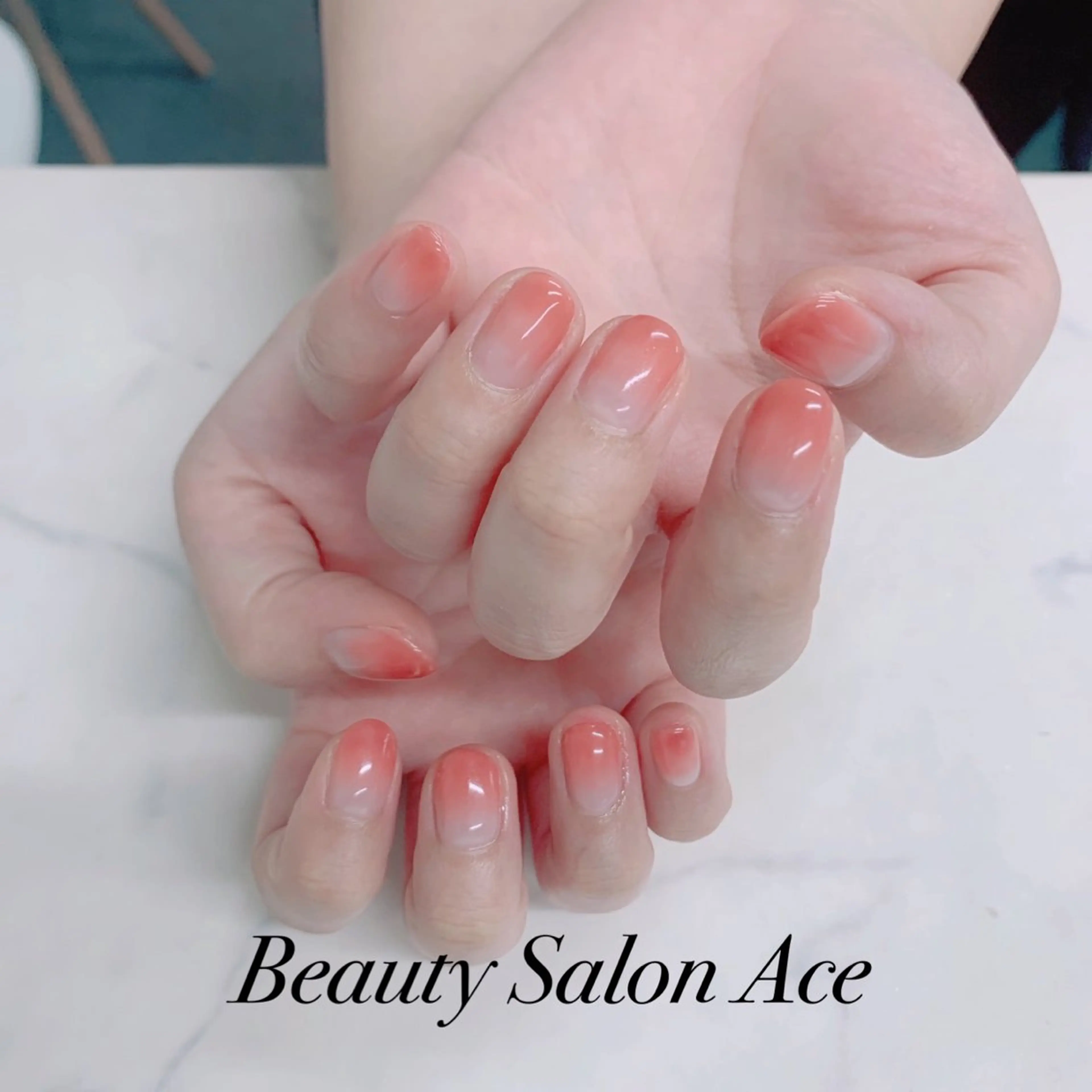 ネイル グラデーション メンズネイル ハンドネイル ハンドケア Beauty Salon Ace（ネイルサロン　エース）所属・池袋フィルイン Ace♡長さだしのネイルデザイン