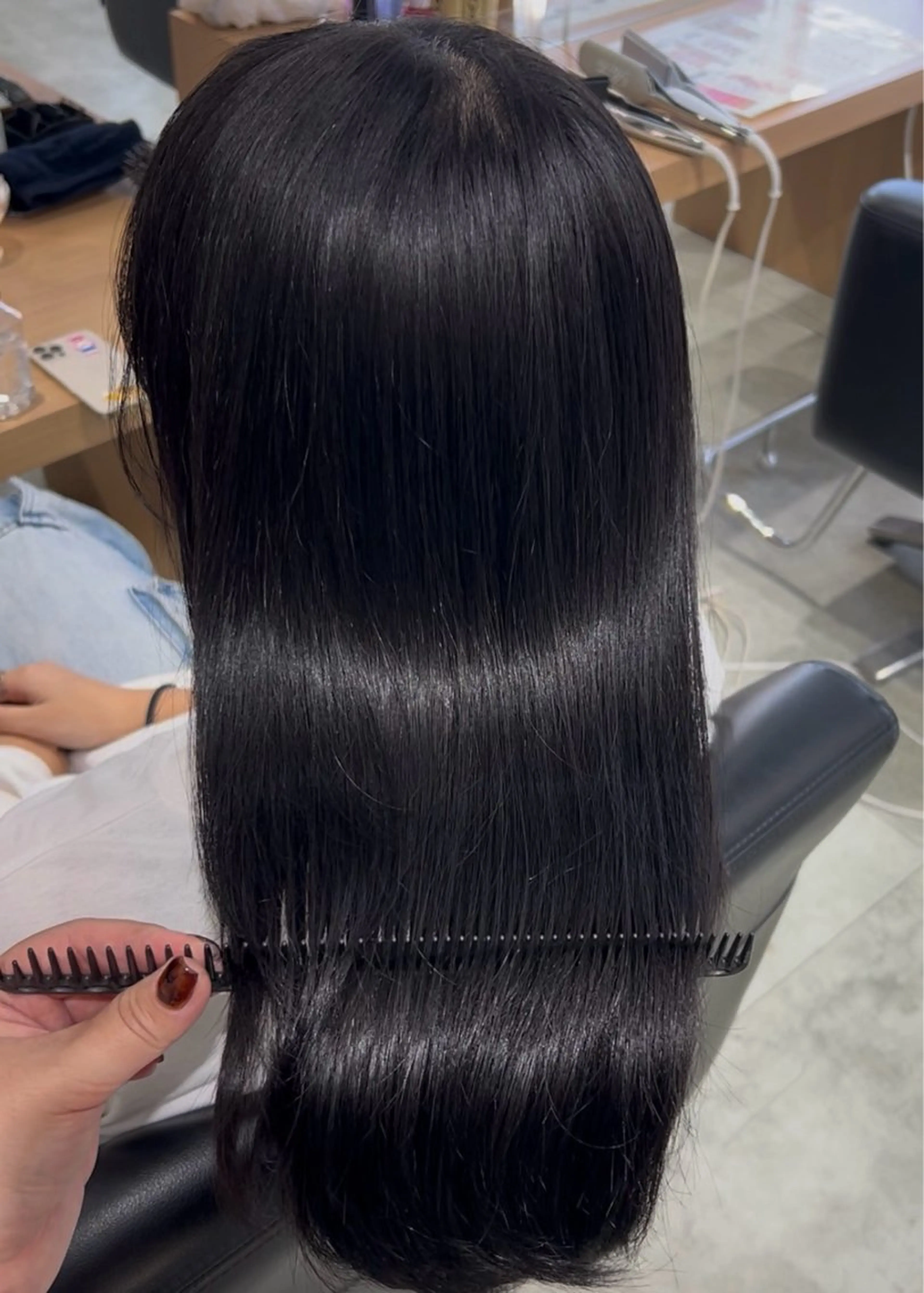 ロング パーマ 縮毛矯正 カット 縮毛矯正 トリートメント YUI🦋耳ツボ/ 仙台美容師/長町のヘアスタイル