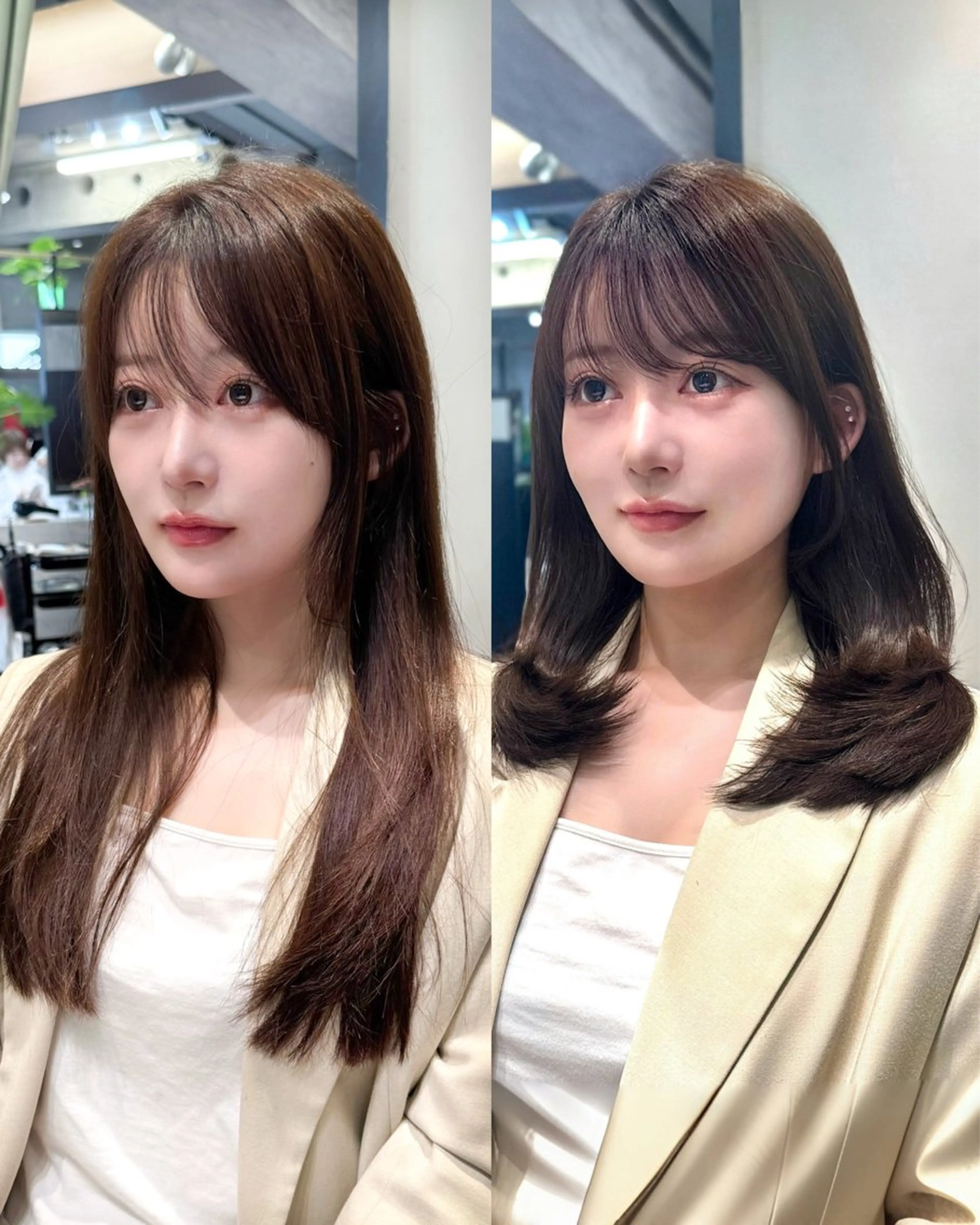 セミロング レイヤーカット カット ヘアカラー トリートメント 大人上品くびれヘア 瀬野隼也のヘアスタイル