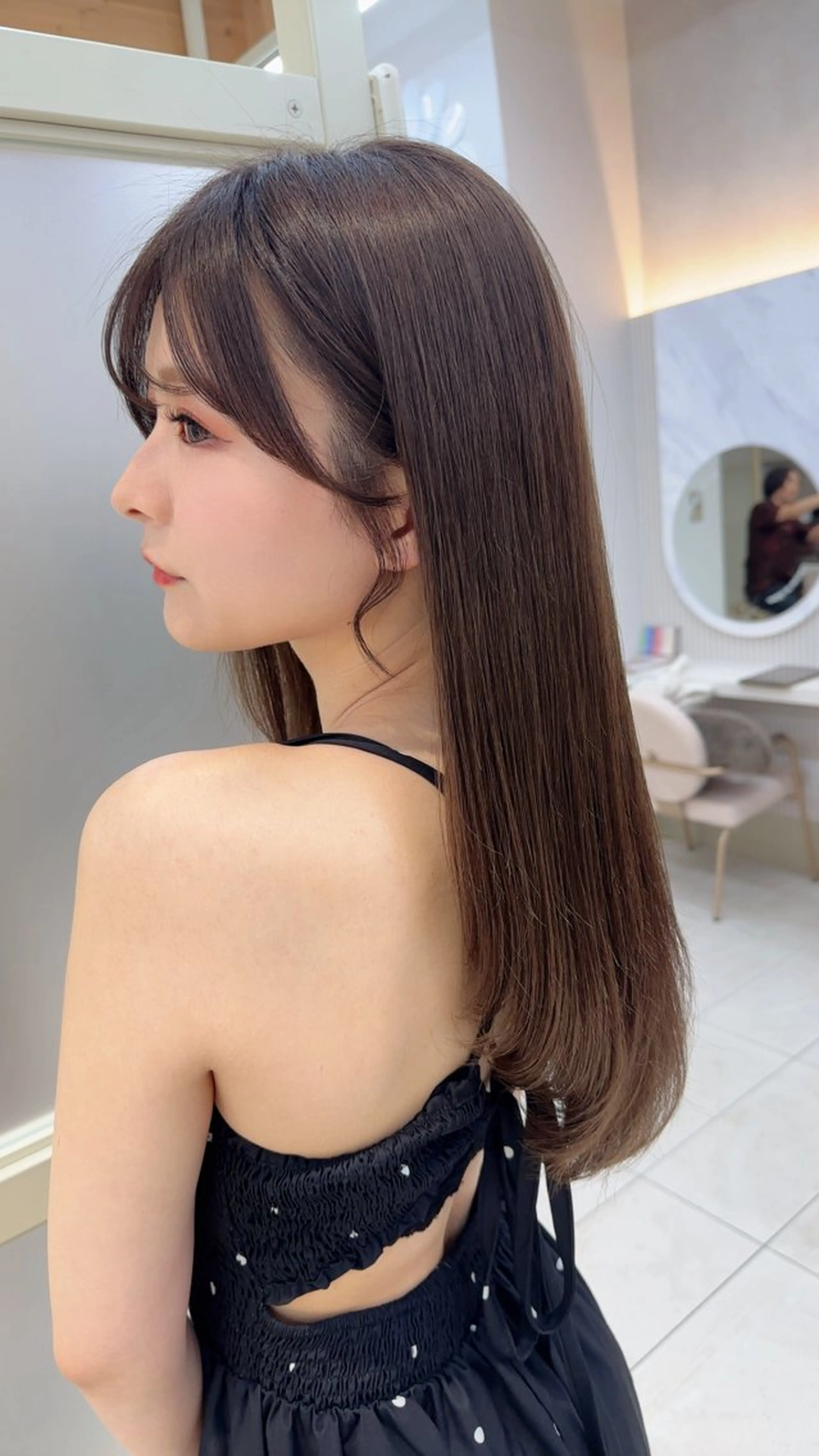 ロング oto🎀×美髪× シースルー前髪🤍のヘアスタイル