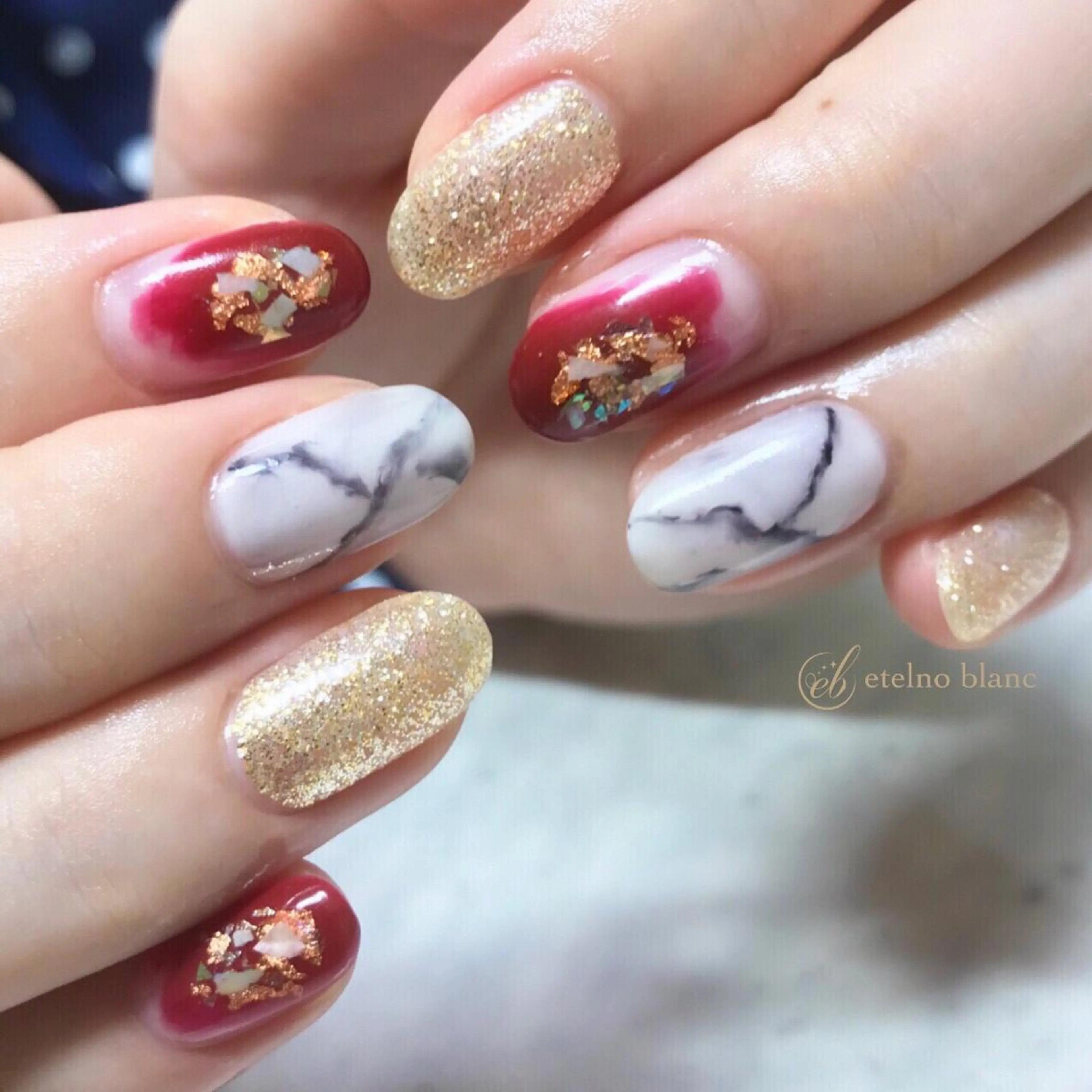 ネイル etelno blanc中目黒のネイルデザイン