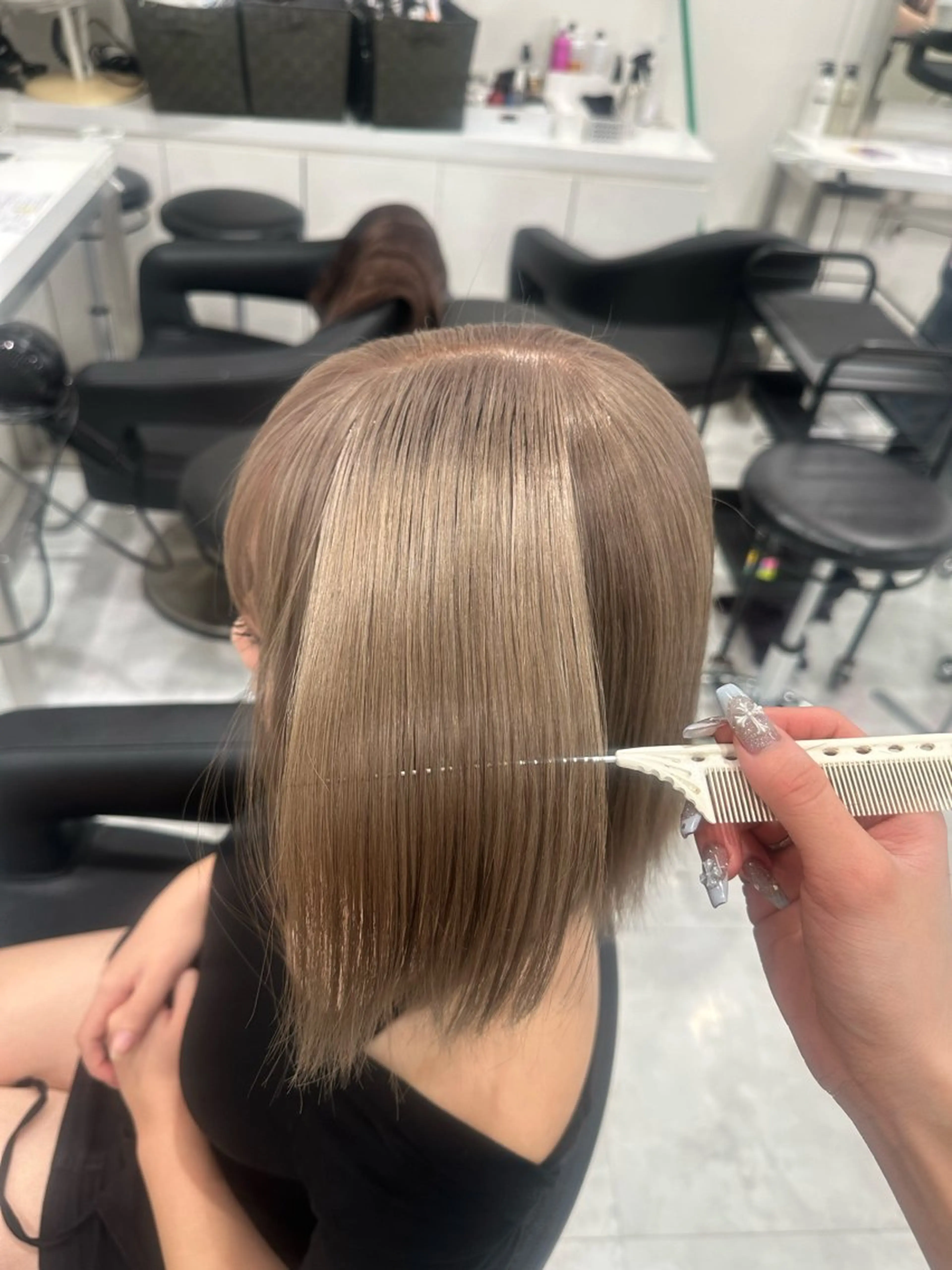 ミディアム 韓国ガーリー🤍ハイ トーン🤍Ayanaのヘアスタイル