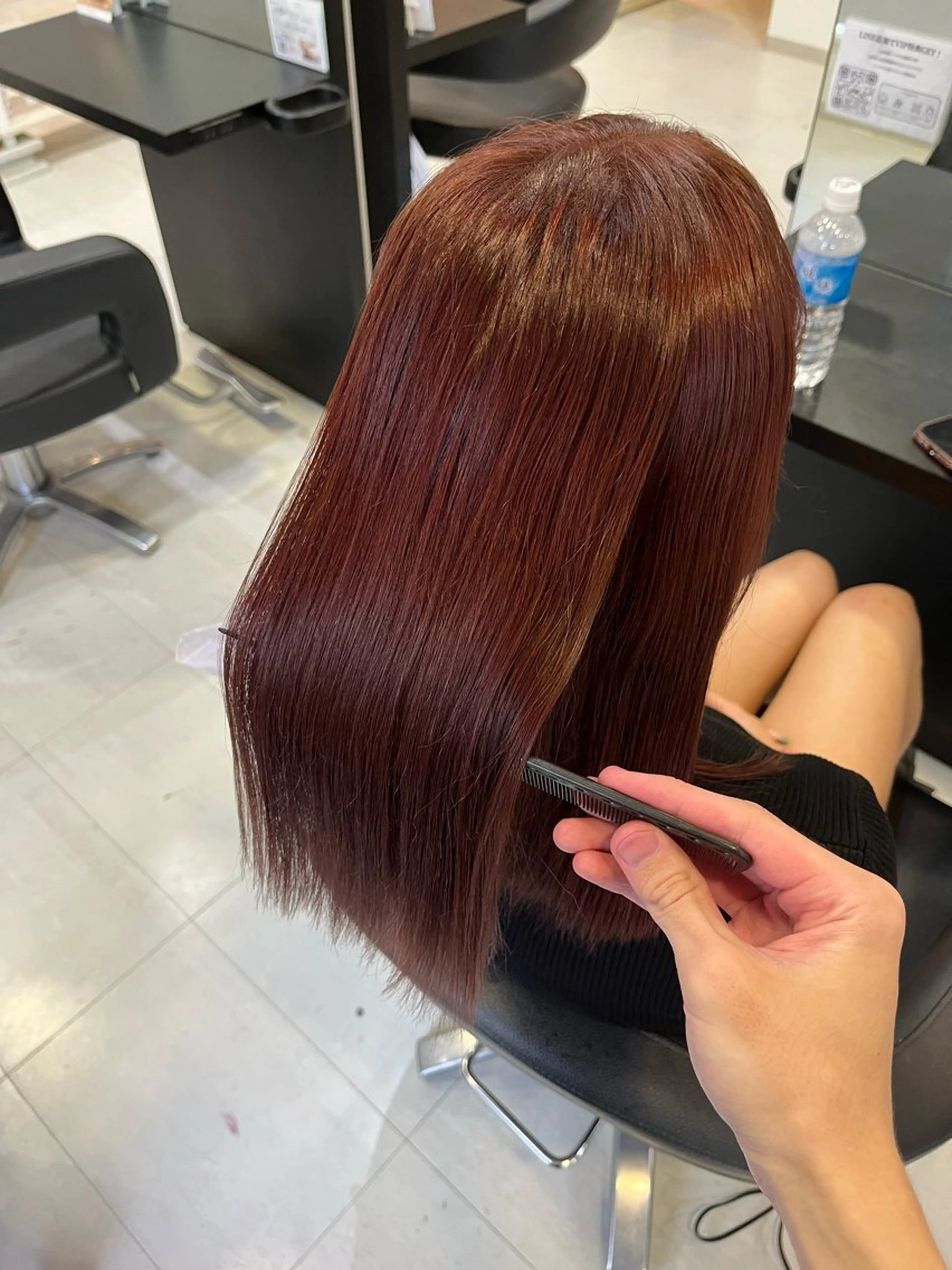 セミロング カラー ヘアカラー 諸岡 玲のヘアスタイル