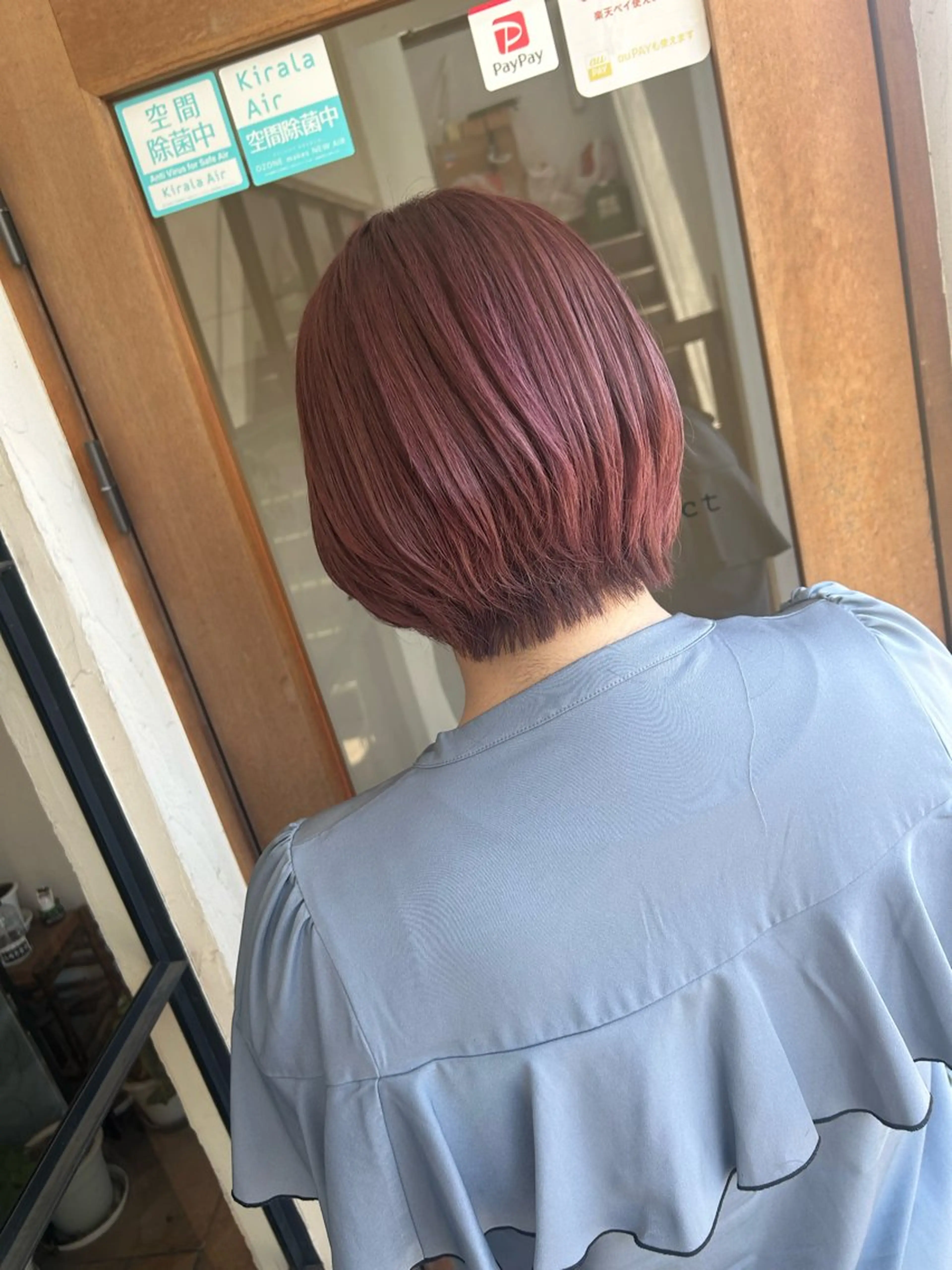 ショート カラー ショートボブ ピンクカラー ローズカラー ボブ ショートヘア Morpho Hair Product所属・井上 花音のヘアスタイル