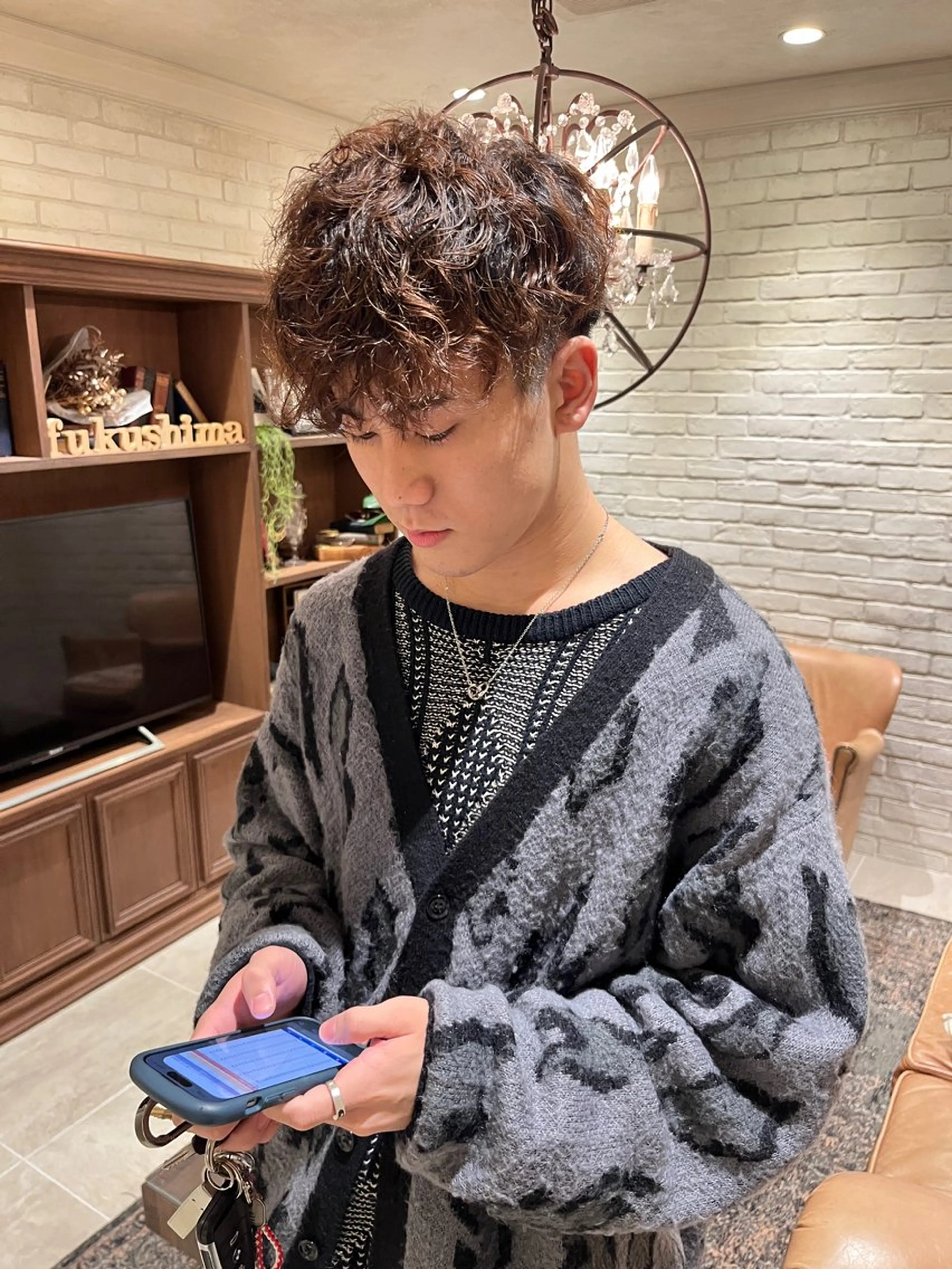 パーマ メンズ メンズパーマ メンズスパイラルパーマ スパイラルパーマ 橘 ゆきののヘアスタイル