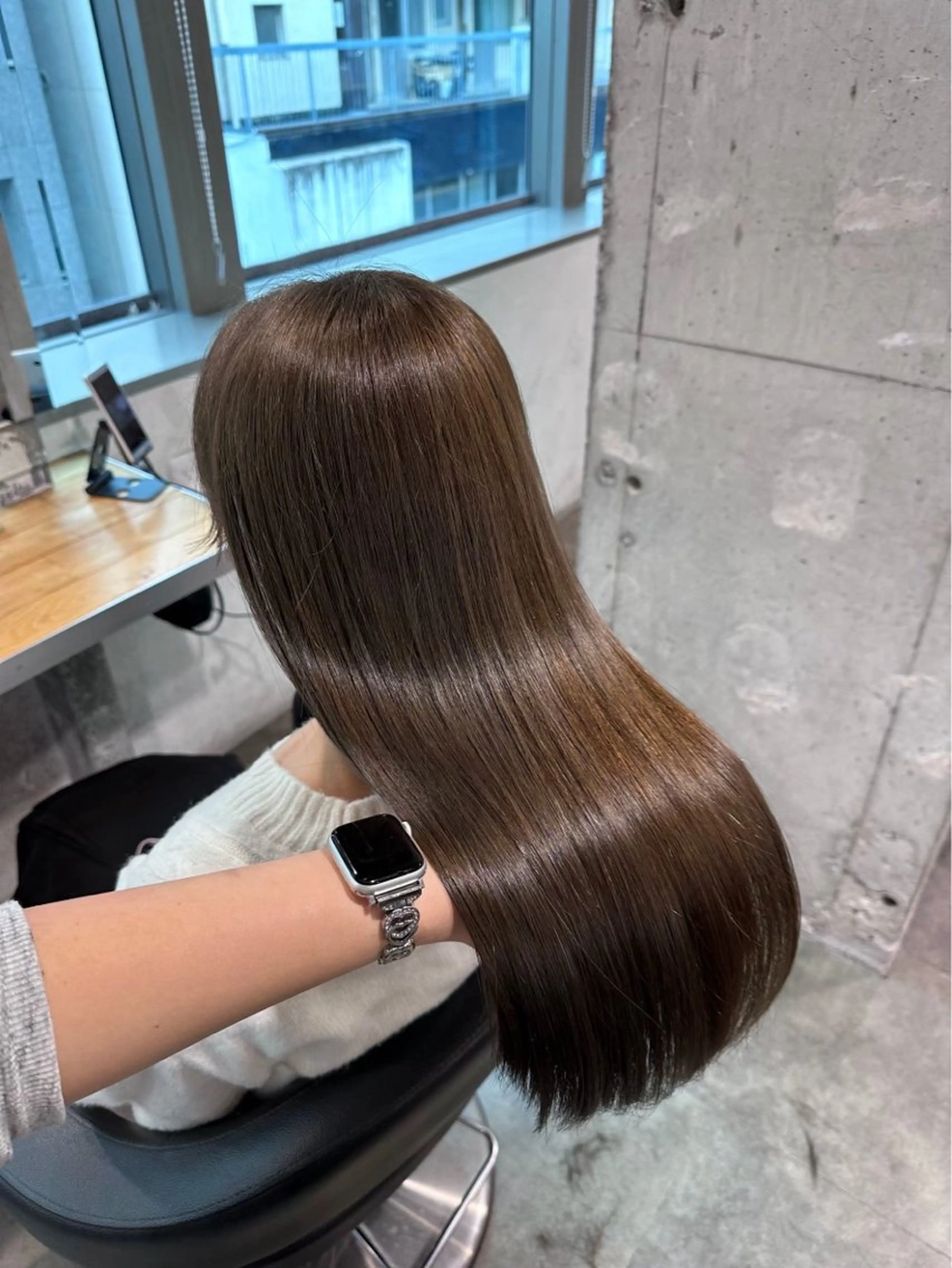 カラー カット ヘアカラー トリートメント ヘアセット 🤍ベージュ/透明感 韓国ヘア/まりん🤍のヘアスタイル