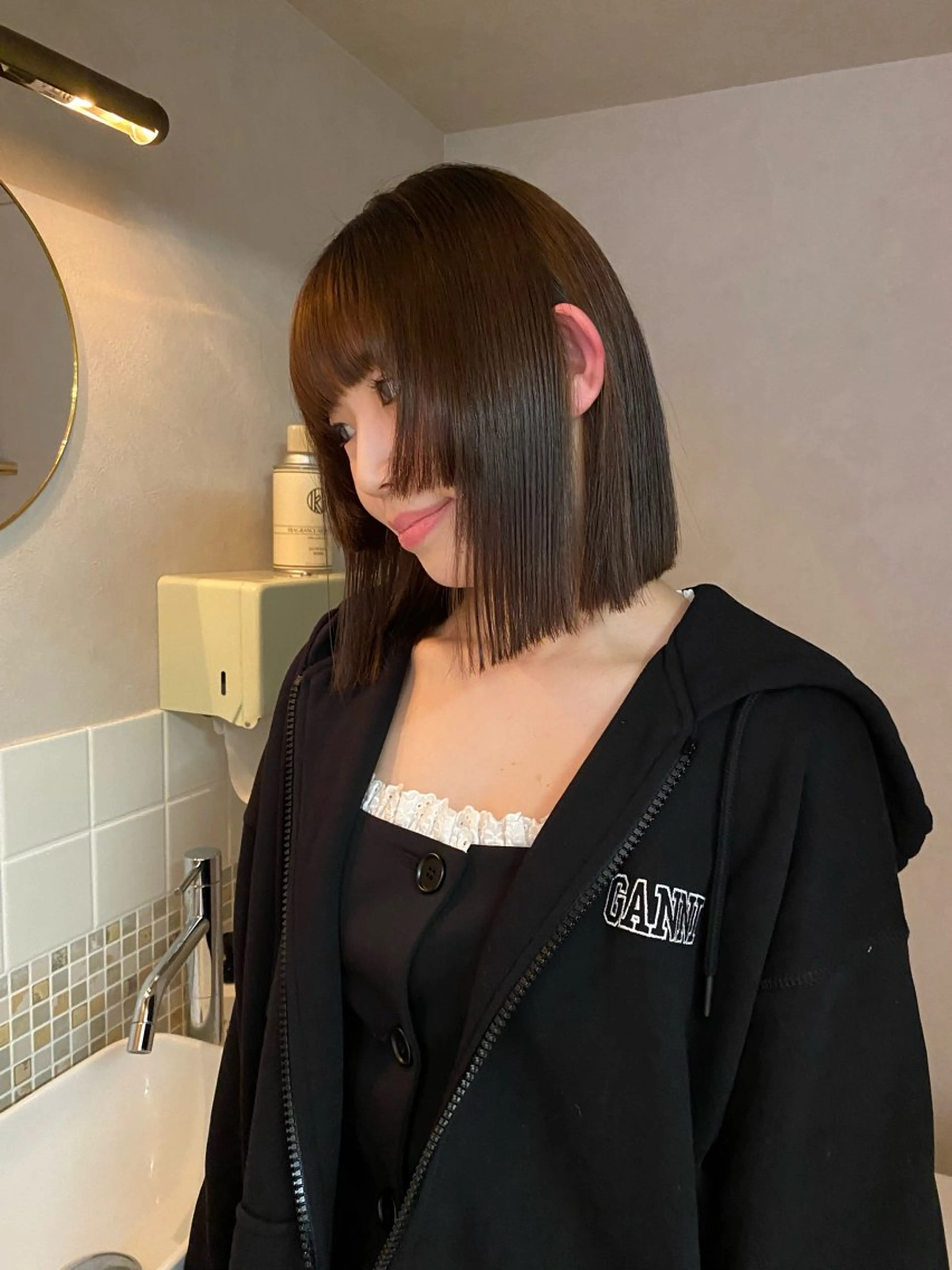 ミディアム 縮毛矯正 iroha/ n.w.h🎀のヘアスタイル