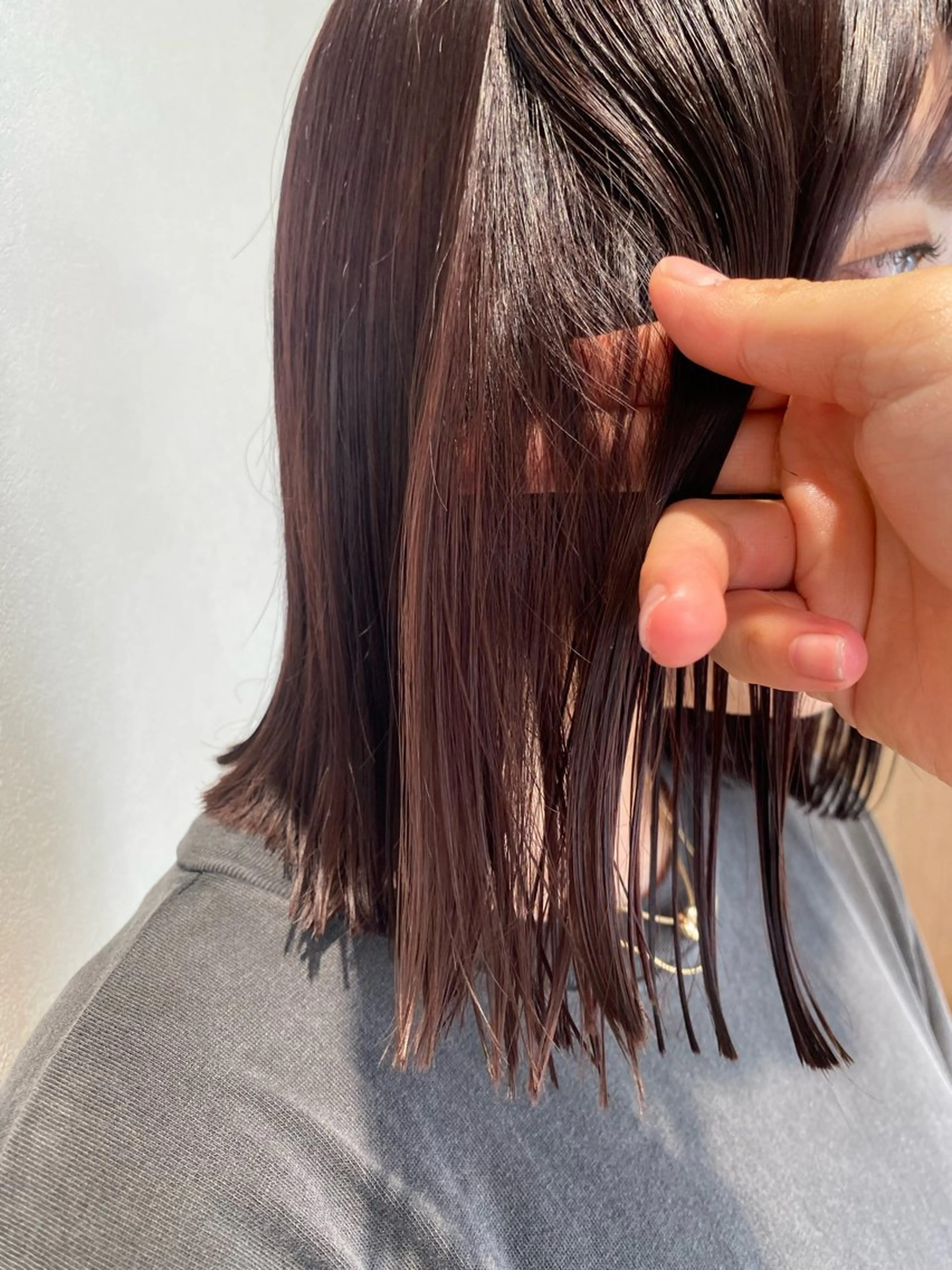 ミディアム カラー カット ヘアカラー トリートメント 暖色カラー /ヘアアレンジ/花鈴のヘアスタイル