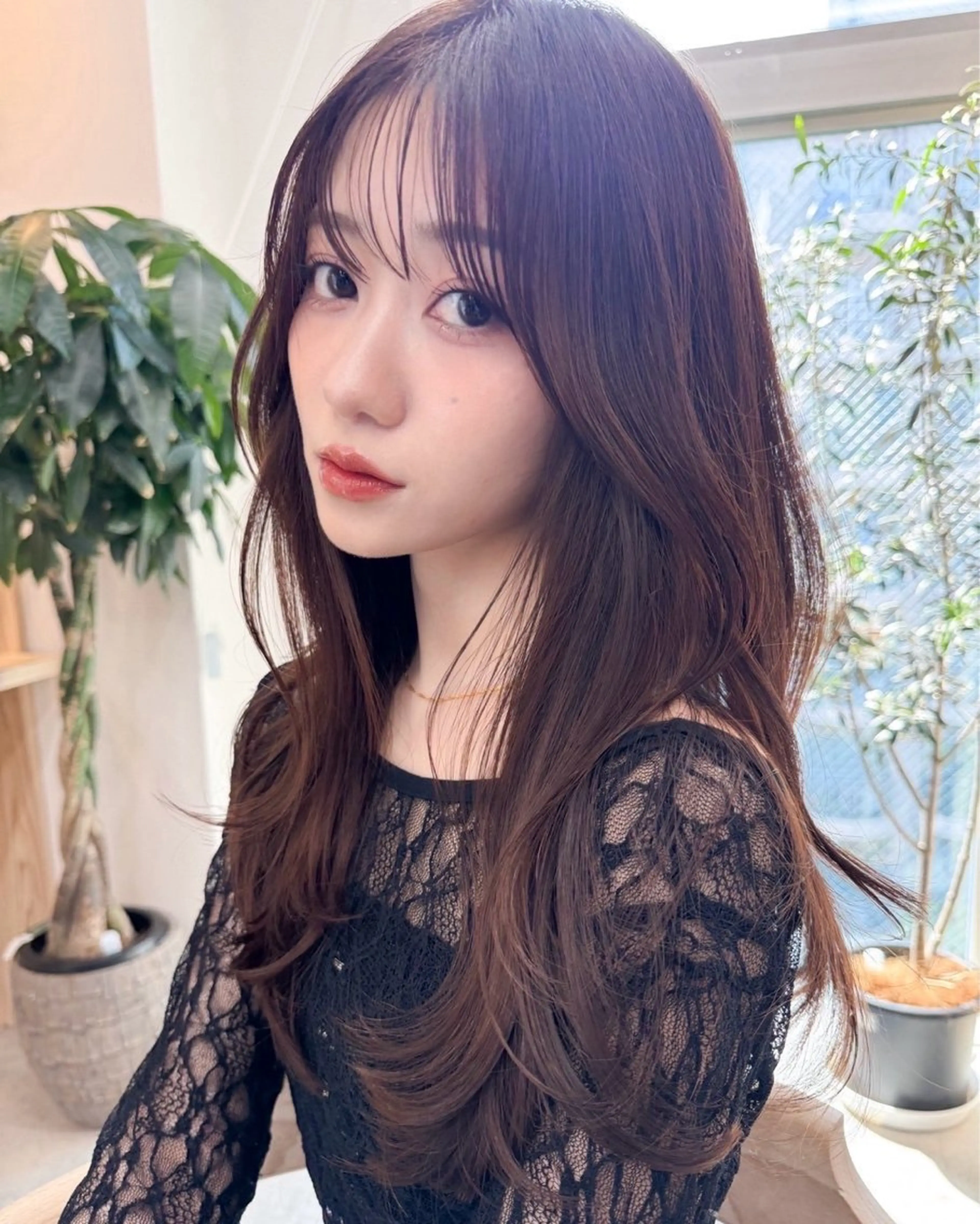 セミロング カラー ヘアアレンジ ヘアカラー ✨レイヤーカット/透 名感カラー特化✨のヘアスタイル