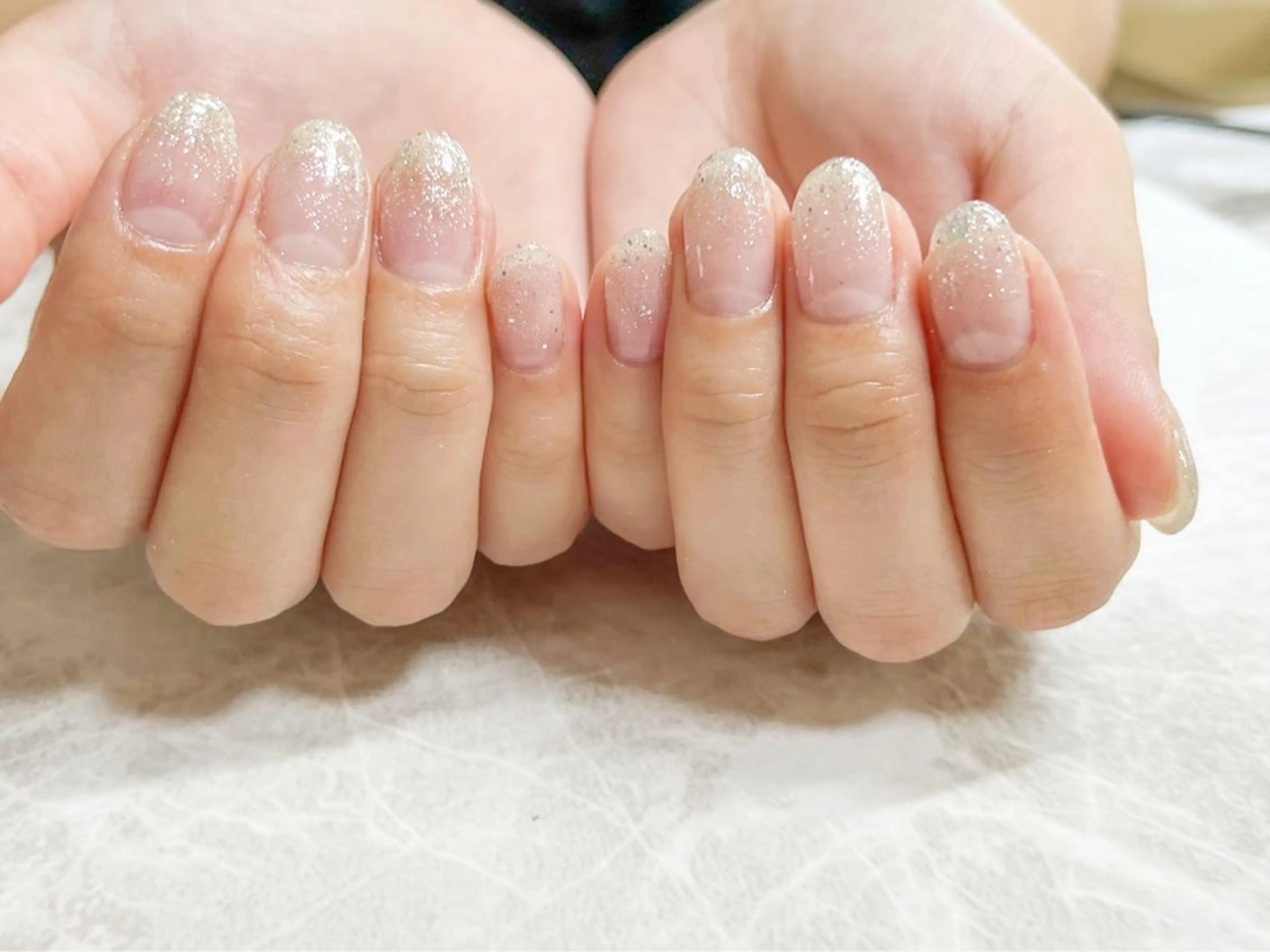 ネイル グラデーション ラメ(グリッター) ラメグラデーション ハンドネイル Jasmine 林のネイルデザイン