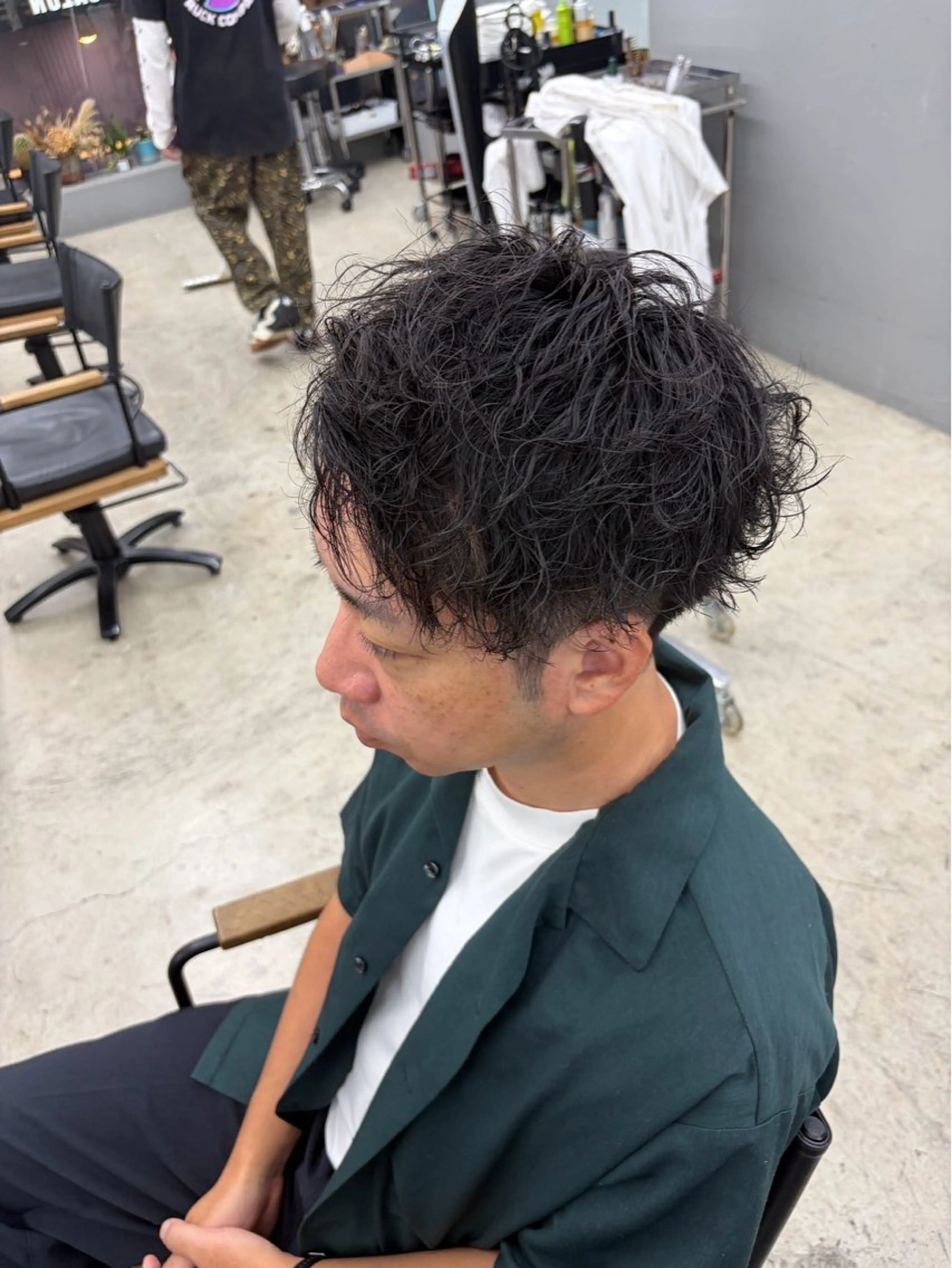 ショート パーマ メンズ カット パーマ メンズ専門サロン wokeのヘアスタイル