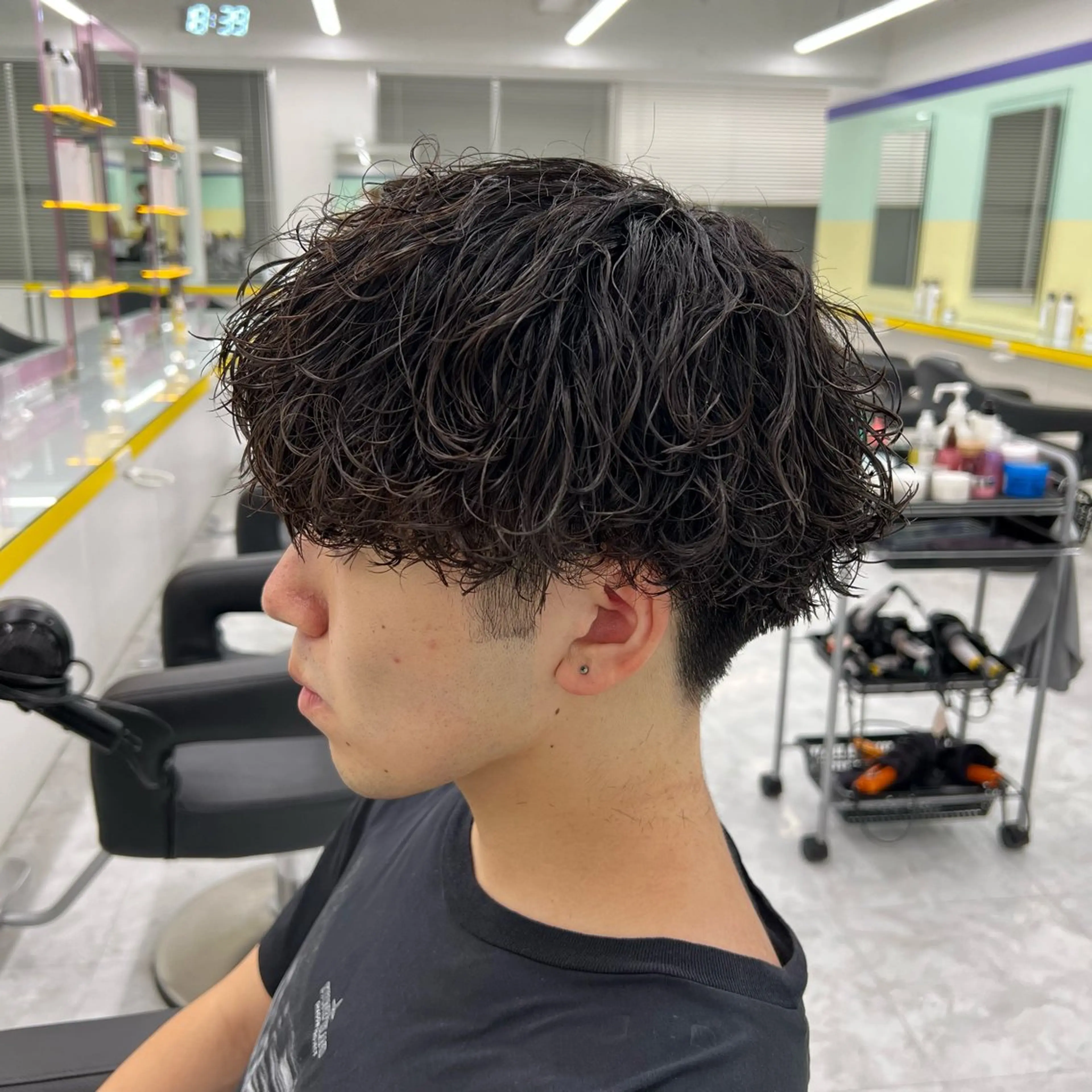 パーマ メンズ *モデル募集🤍横浜 透明感カラー🫧のヘアスタイル