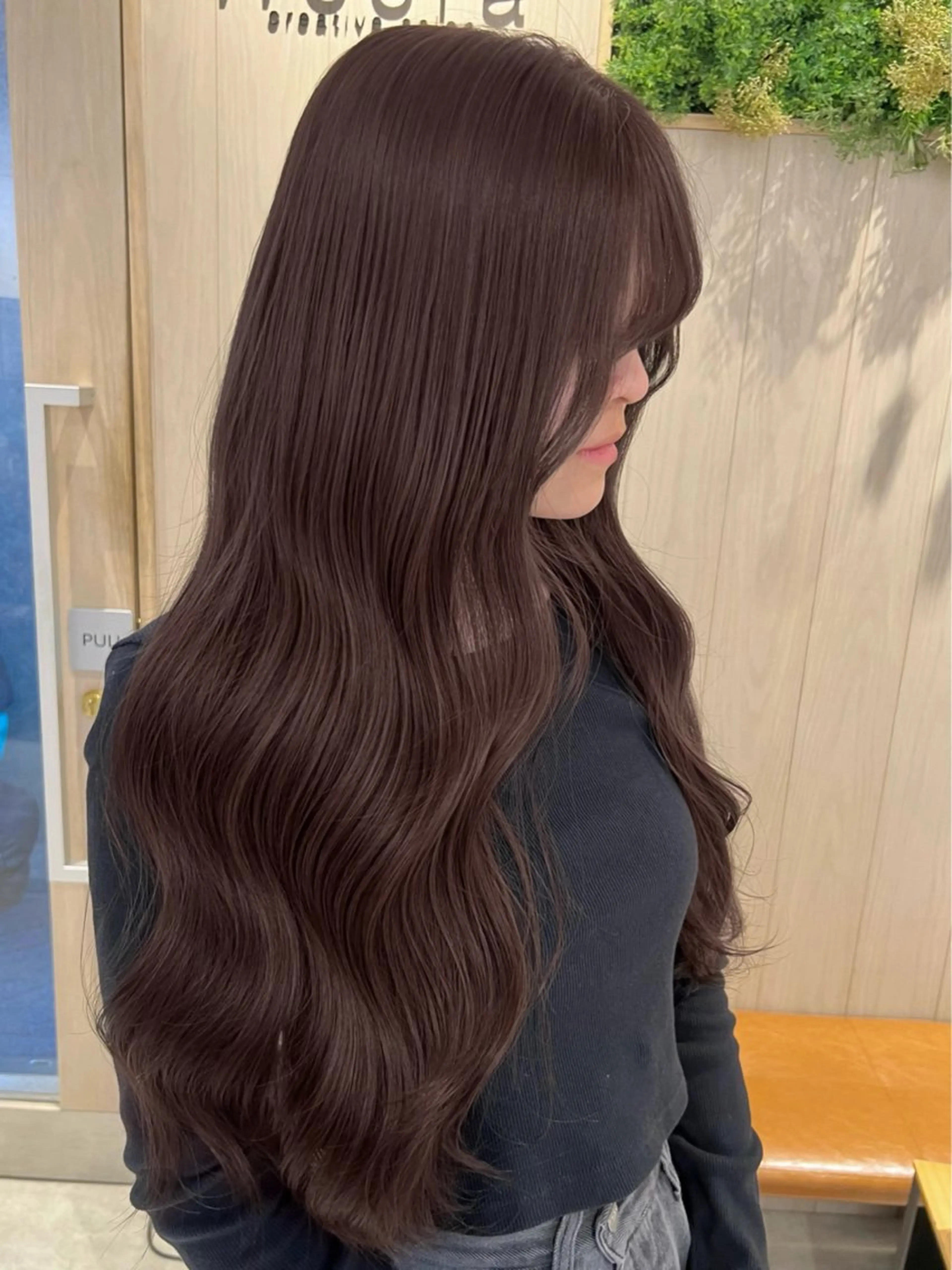 ロング カラー ブリーチ ブラウンカラー ココアブラウン ダブルカラー ラベンダーカラー カット ヘアカラー トリートメント 【表参道】レイヤー/ 透明感/Wcolorのヘアスタイル