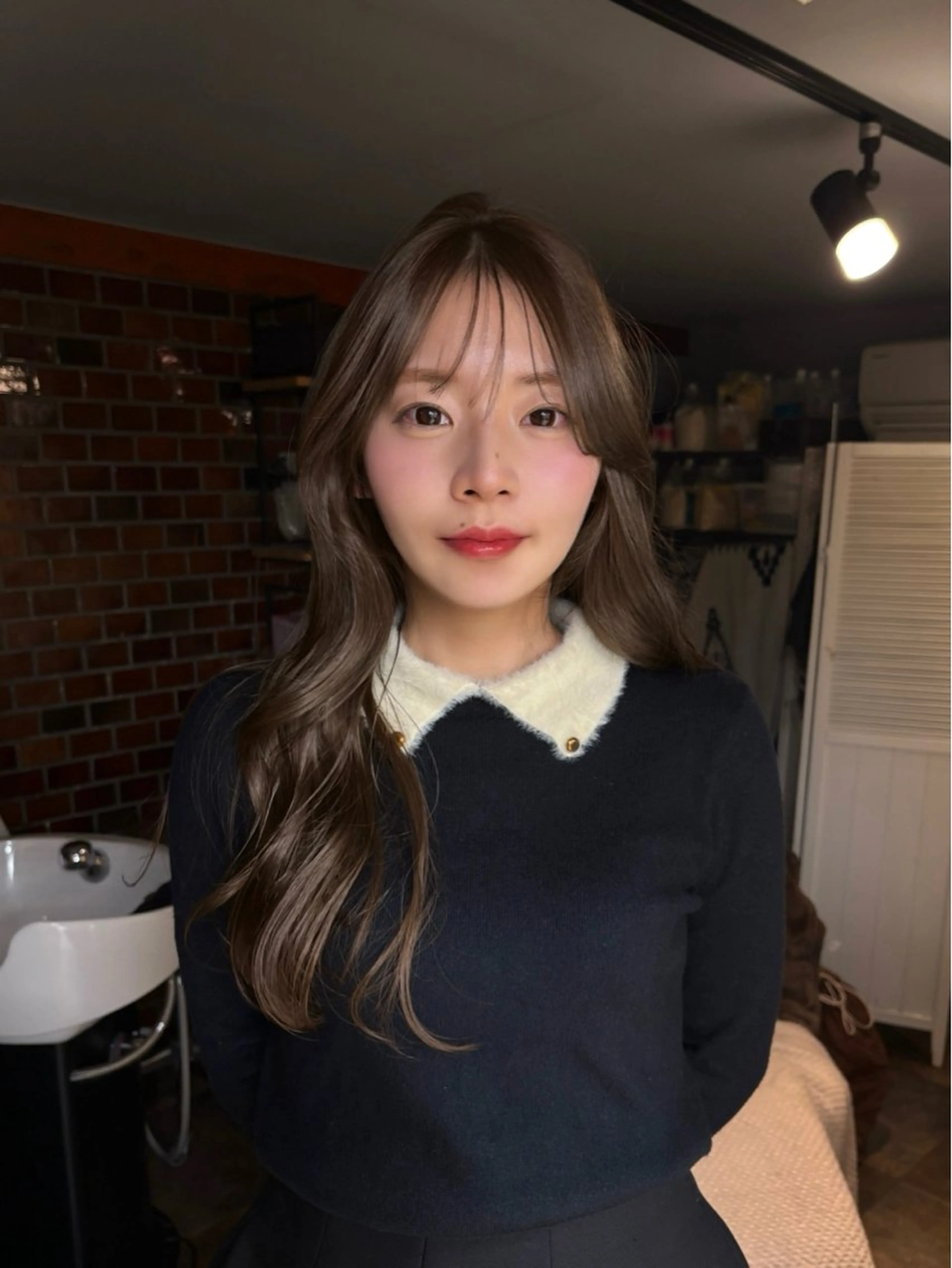 ロング カラー Gigi 代々木所属・りこ 🐈‍⬛韓国艶カラーのヘアスタイル