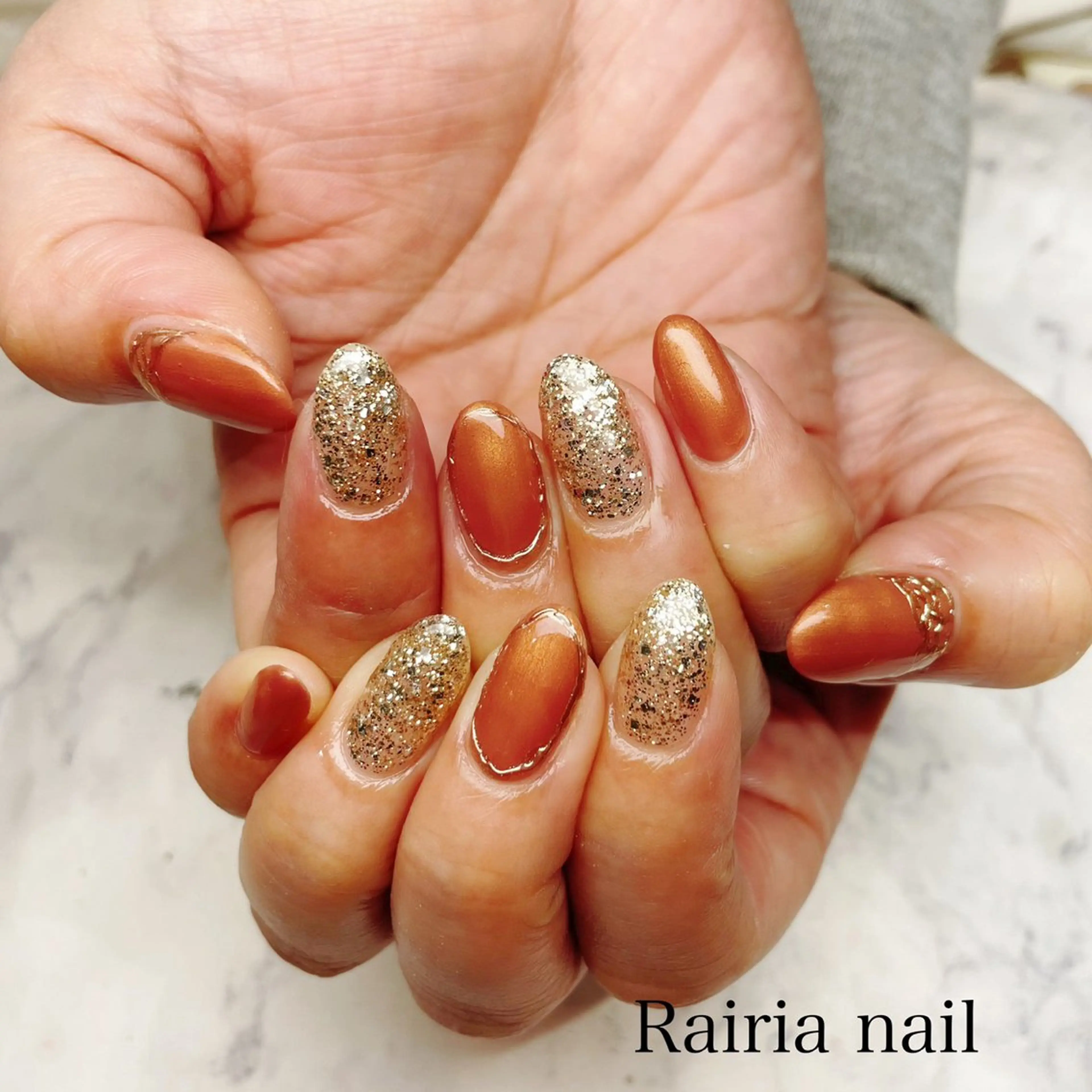 ネイル アートネイル ジェルネイル 持ち込み ニュアンスネイル パラジェル Rairia nail本八幡店のネイルデザイン