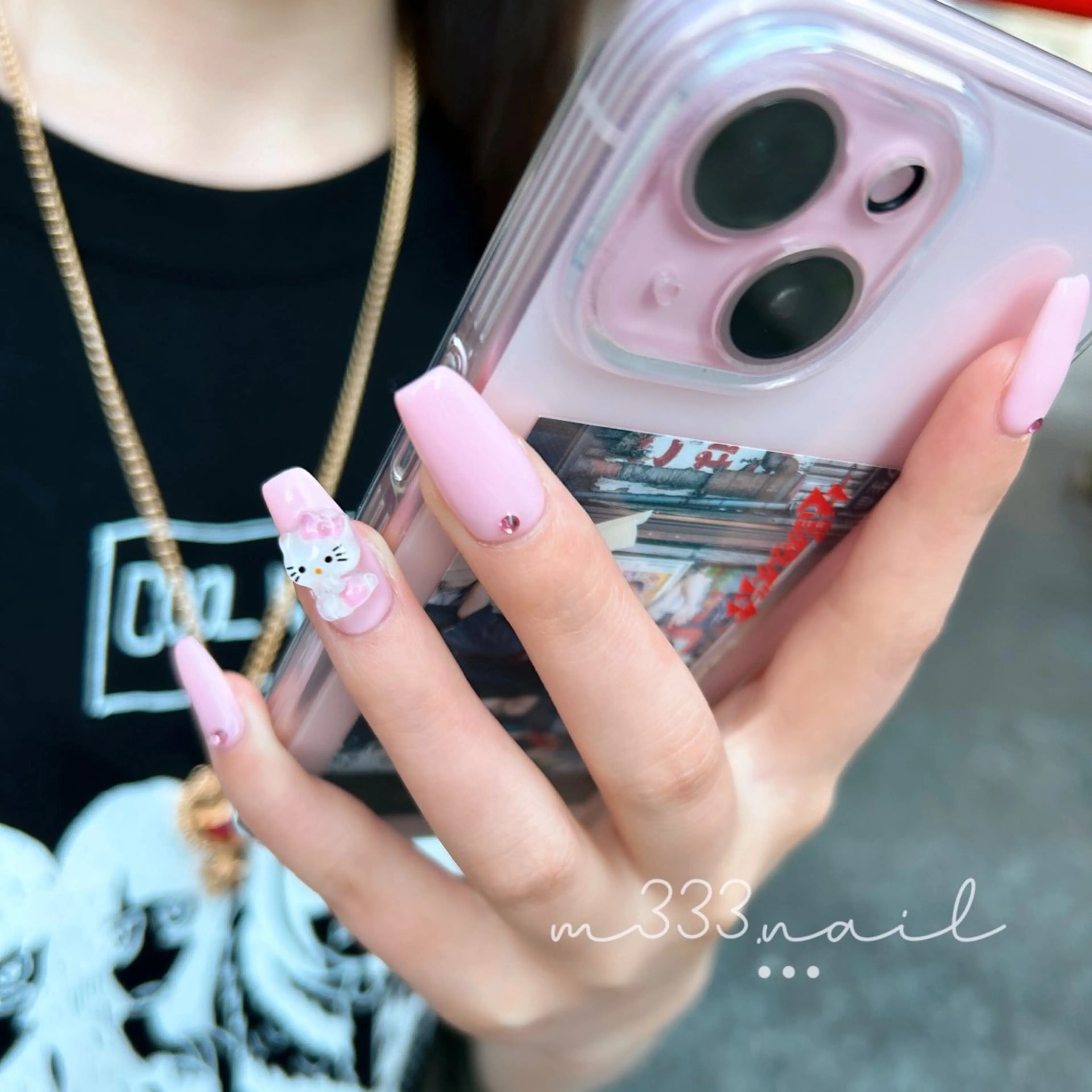 ネイル ガーリー ロングネイル パステルネイル ピンク ハンドネイル hair  MILE.所属・MILE. mukonosouのネイルデザイン