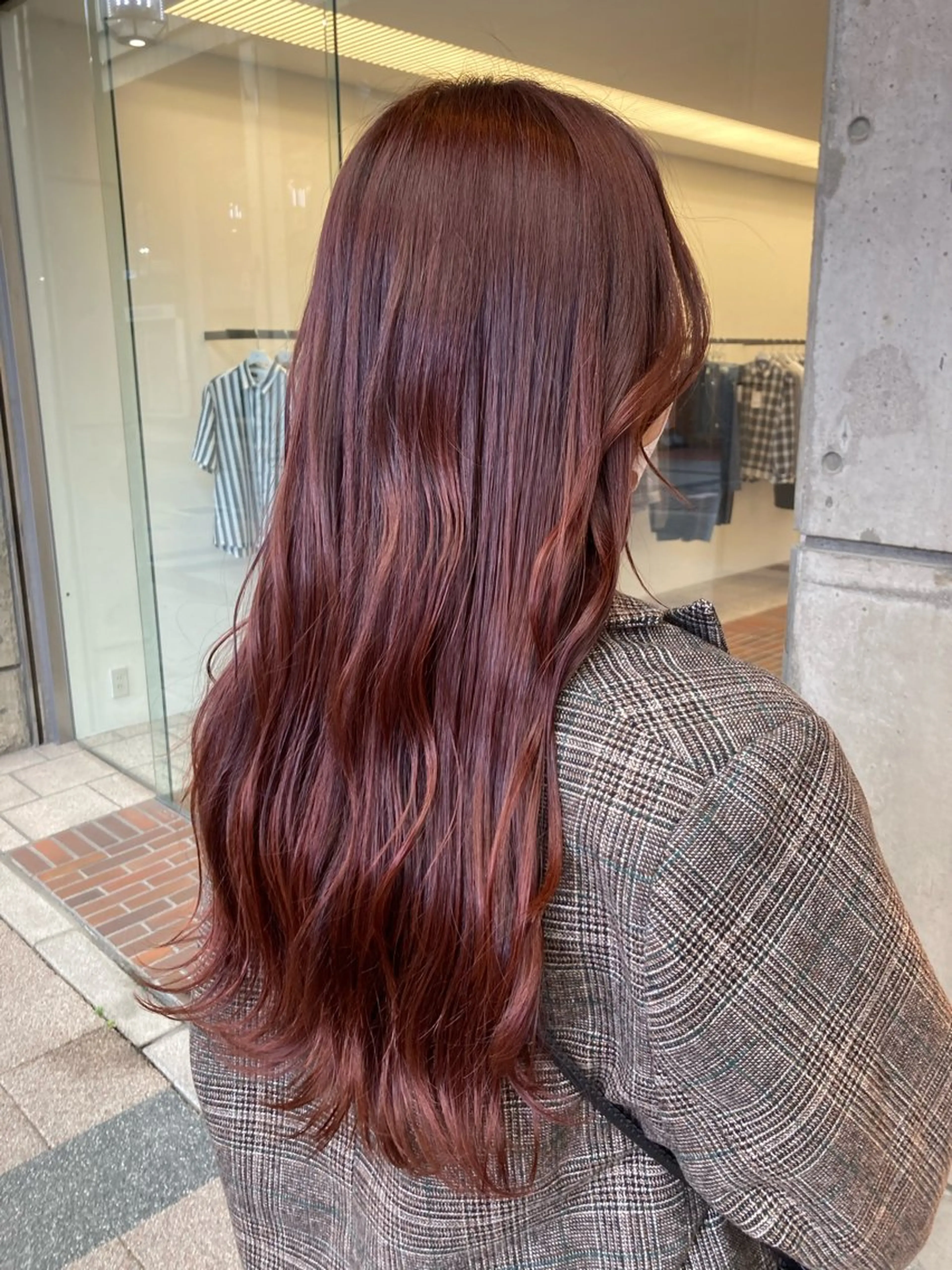 ロング カラー ブラウンカラー ピンクカラー ピンクブラウン DEUCE HAIR所属・DEUCE hair /ヒハルのヘアスタイル