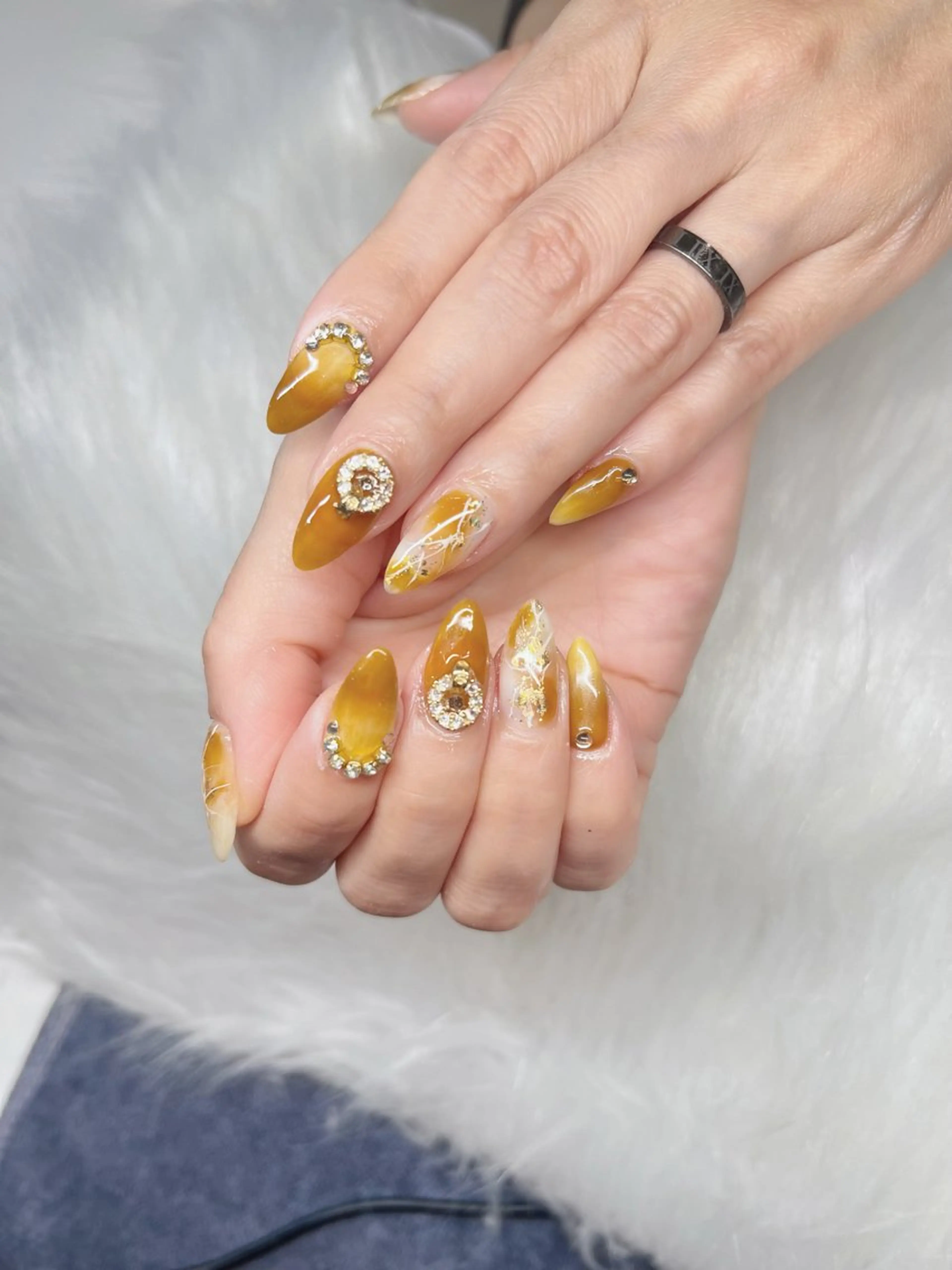 ネイル グラデーション キラキラネイル ピンク 春ネイル ワンホンネイル ハンドネイル RUBY Nail 日暮里店のネイルデザイン