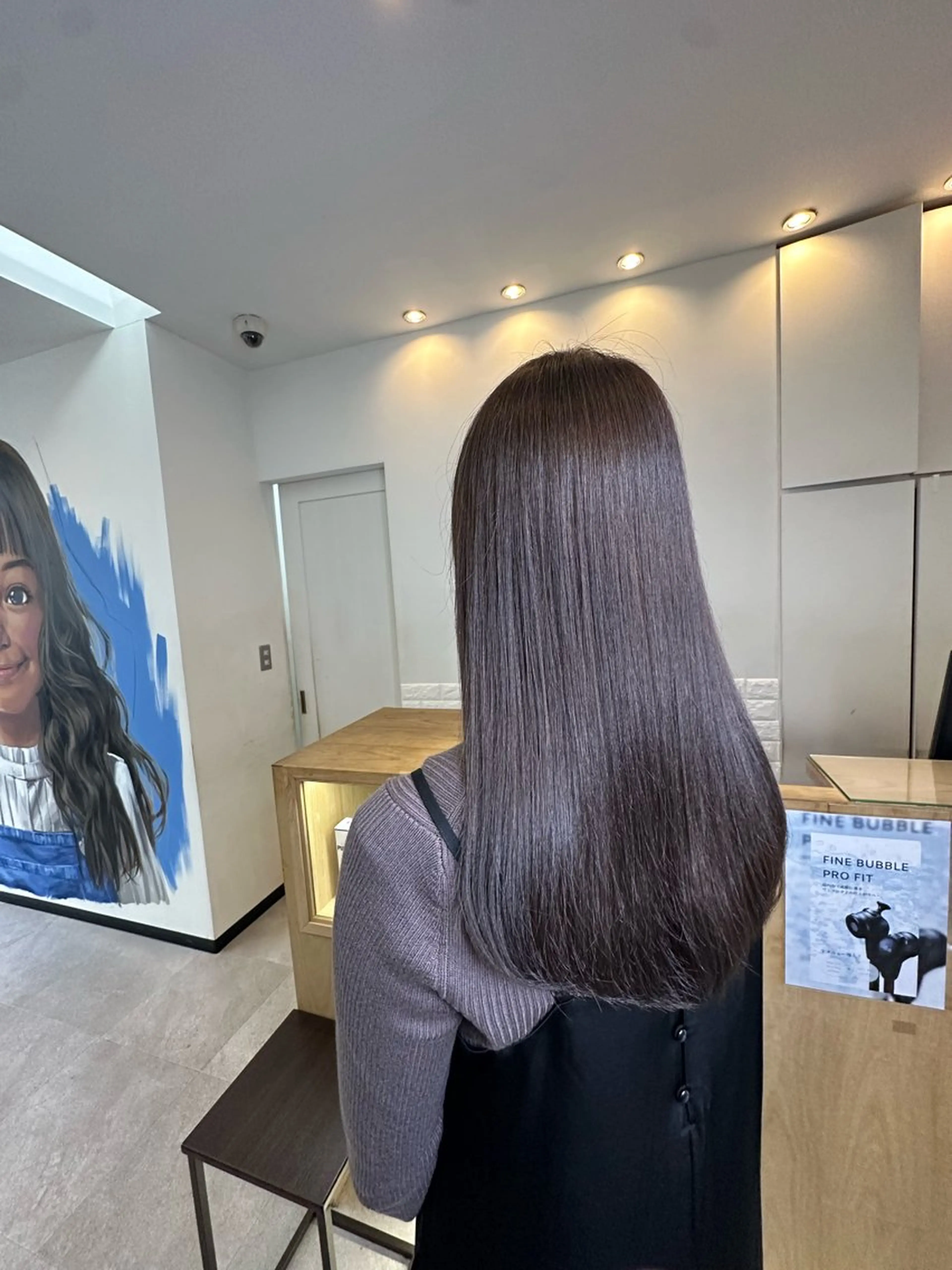 セミロング パープルカラー カット ヘアカラー トリートメント 🌻透明感韓国🌻 横山隆之介のヘアスタイル
