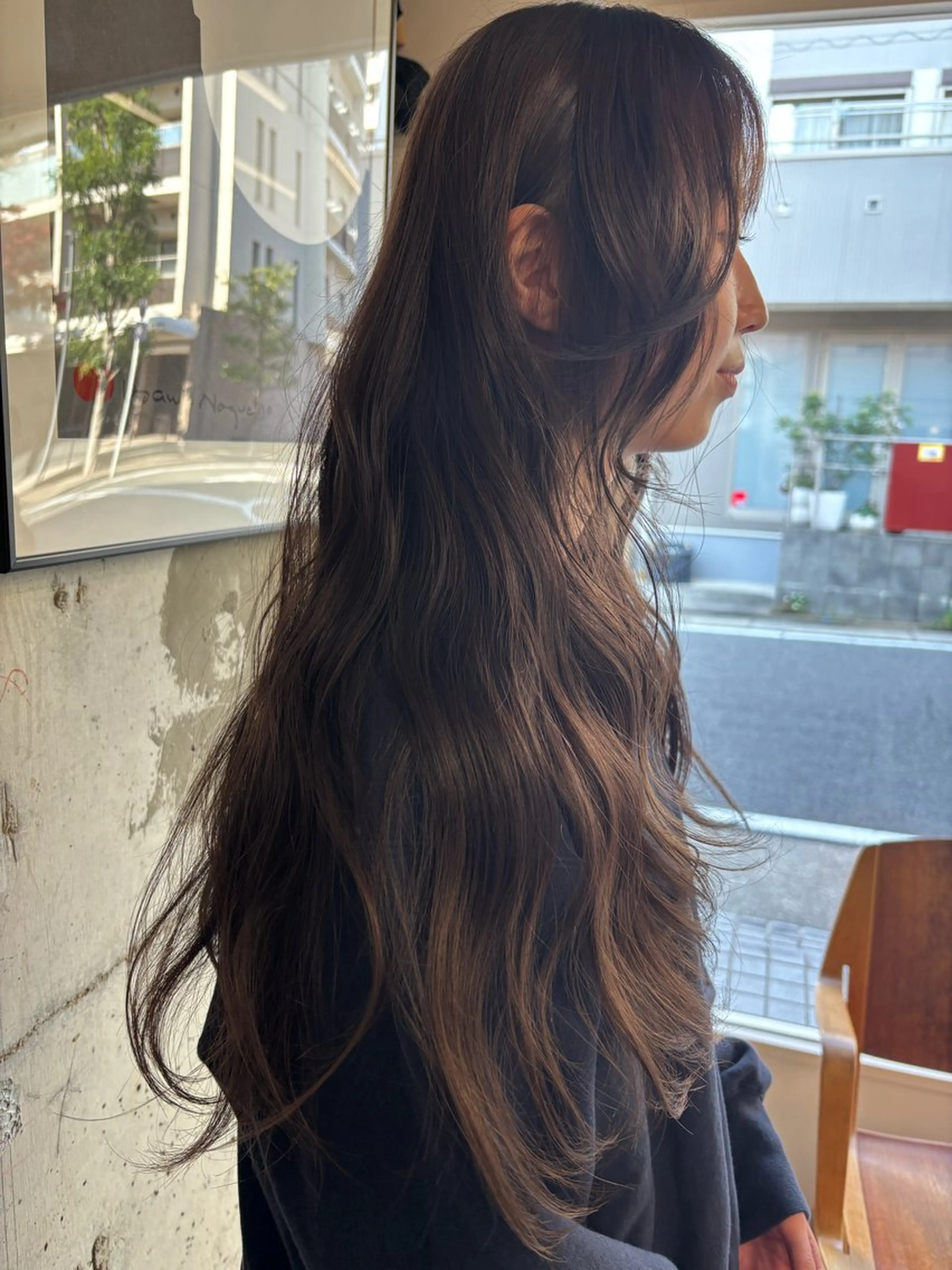 ロング カラー ヘアカラー トリートメント 永田 愛莉のヘアスタイル