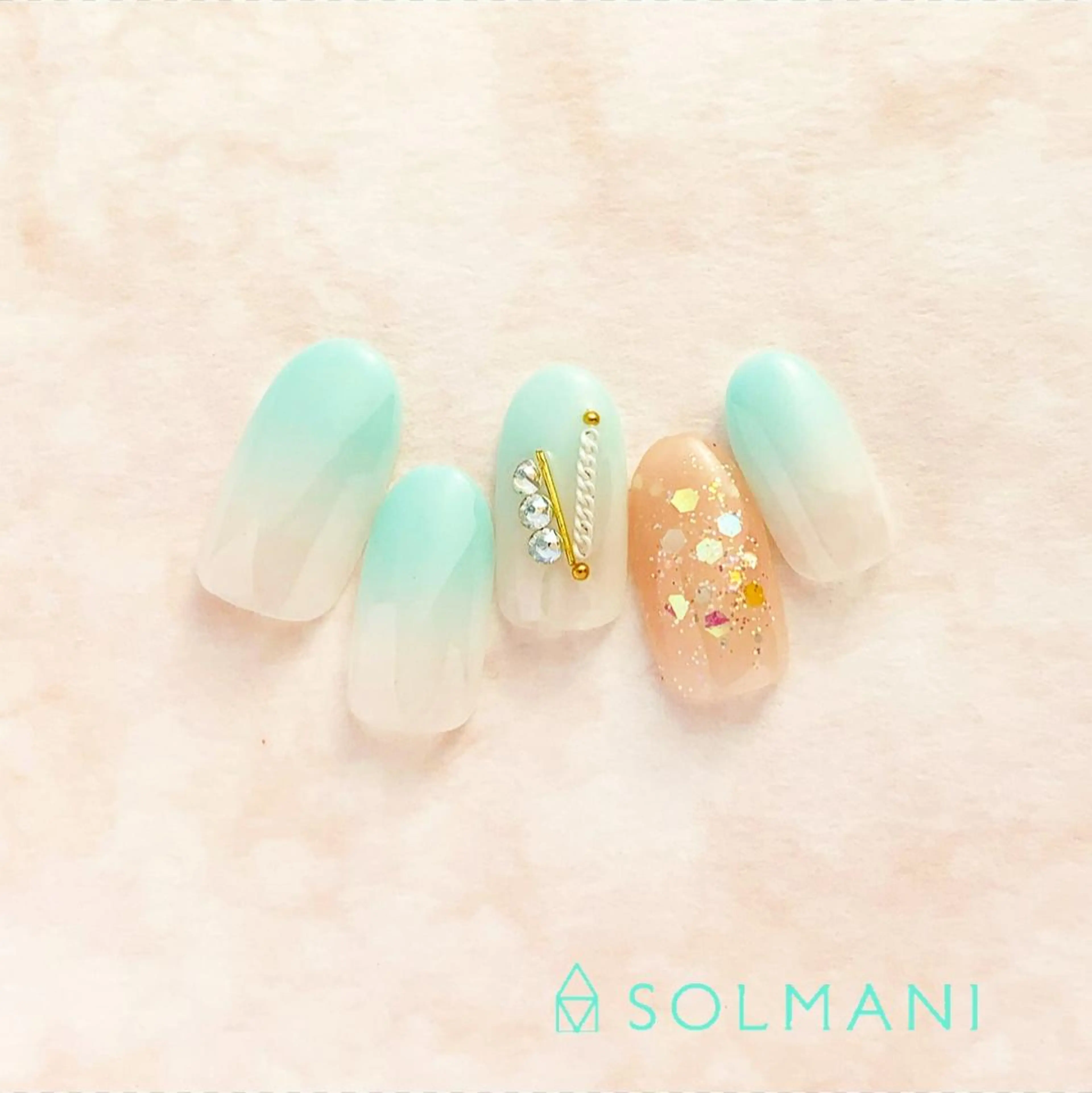 ネイル 春ネイル SOLMANI 予約担当のネイルデザイン