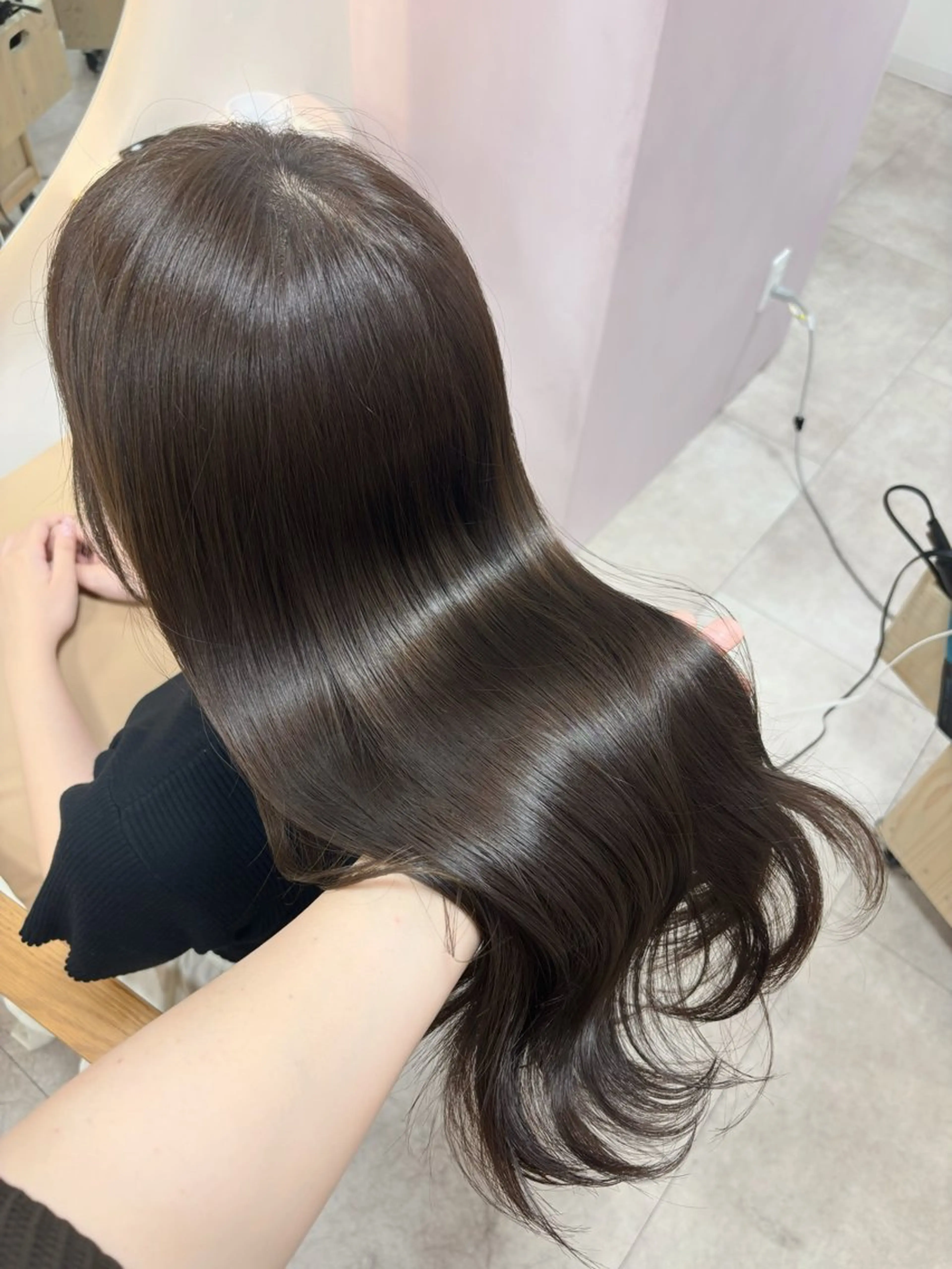 ロング カラー 透明感カラー レイヤーカット カット ヘアカラー トリートメント 韓国ヘア/髪質改善 艶カラー/sahoのヘアスタイル