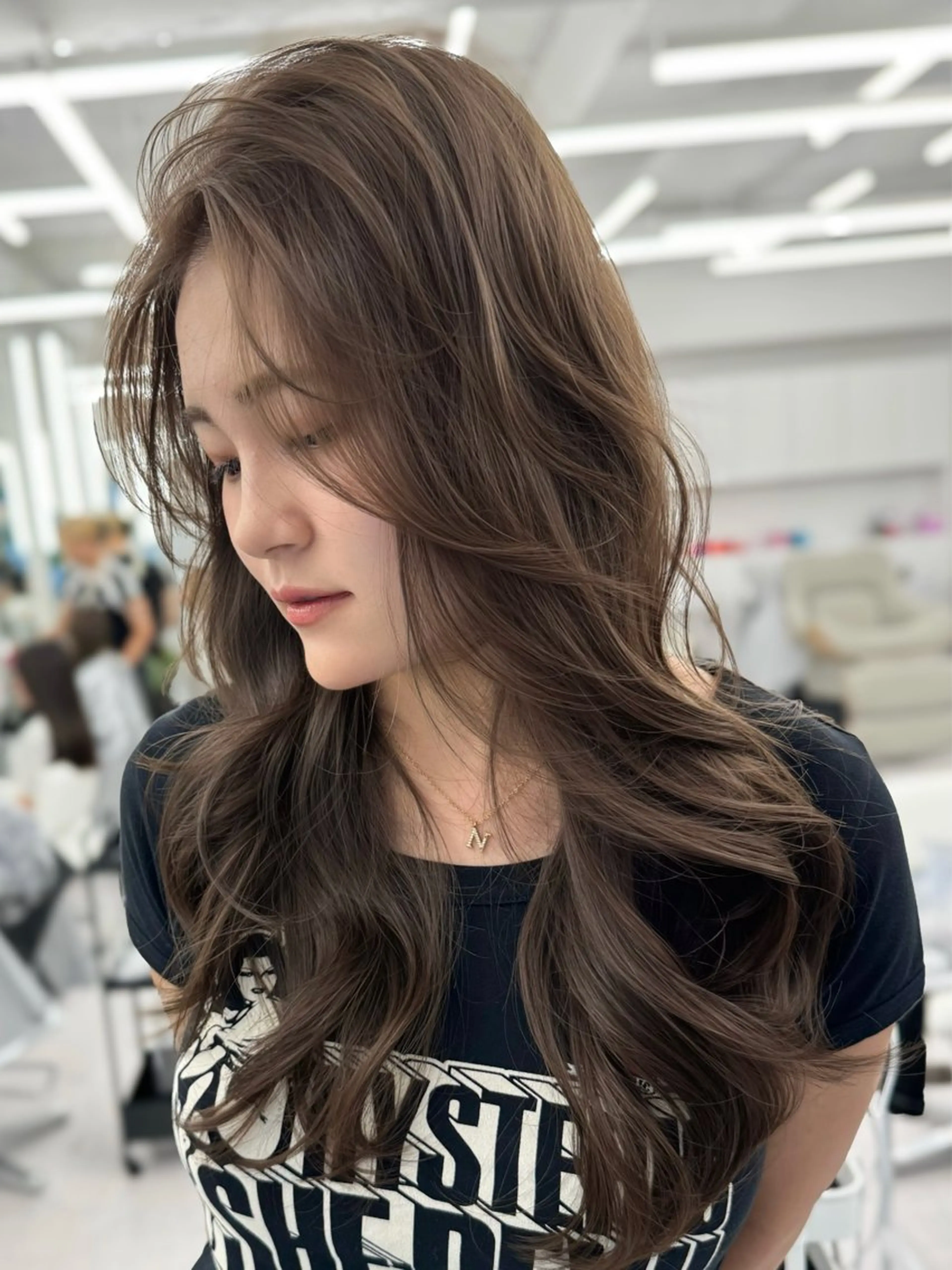 ロング カラー カット ヘアカラー 顔まわりの神様✨ 藤嶋秀幸のヘアスタイル