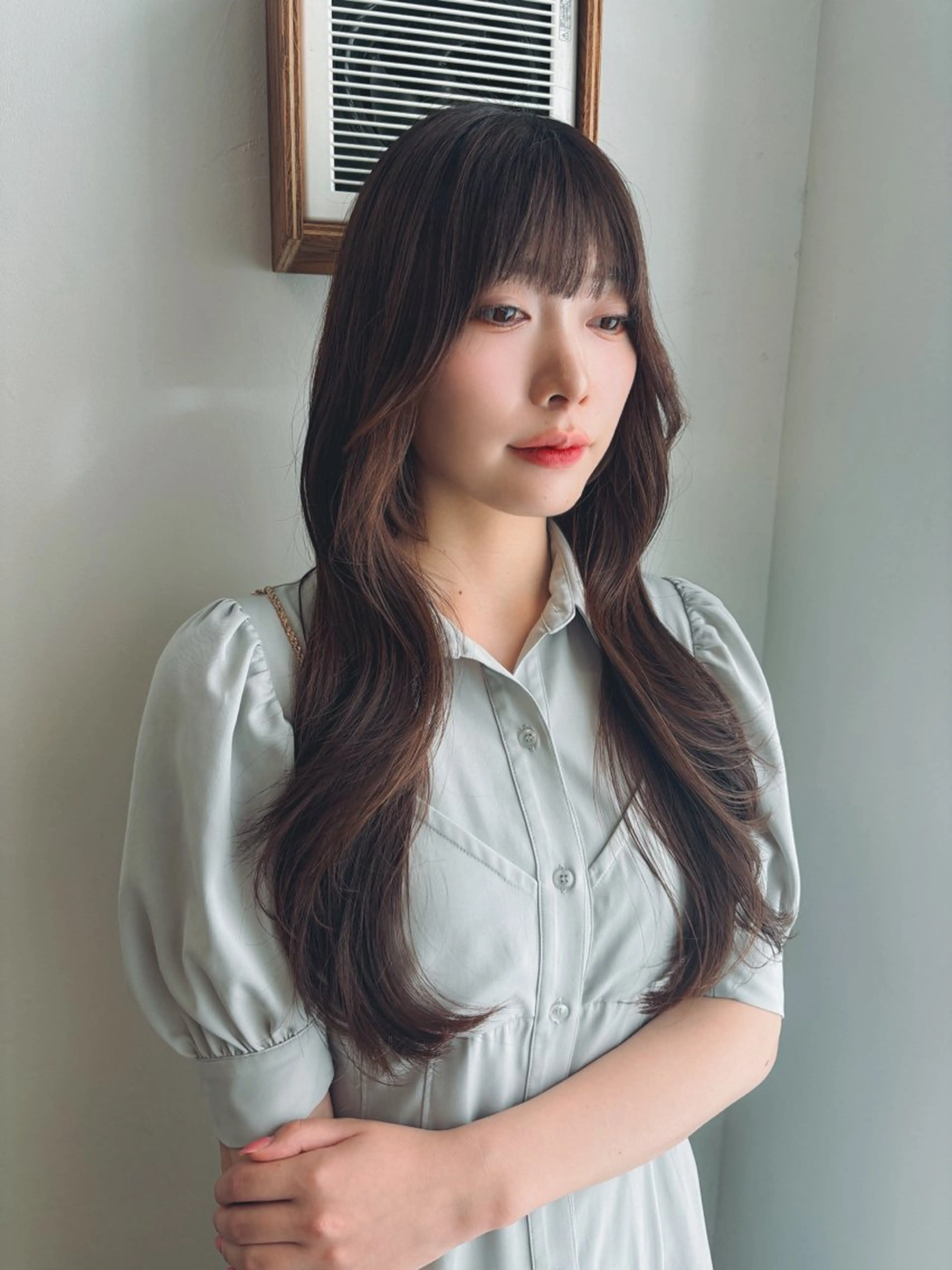 ロング レイヤーカット 【韓国レイヤーカット 特化】ハッシュカットのヘアスタイル
