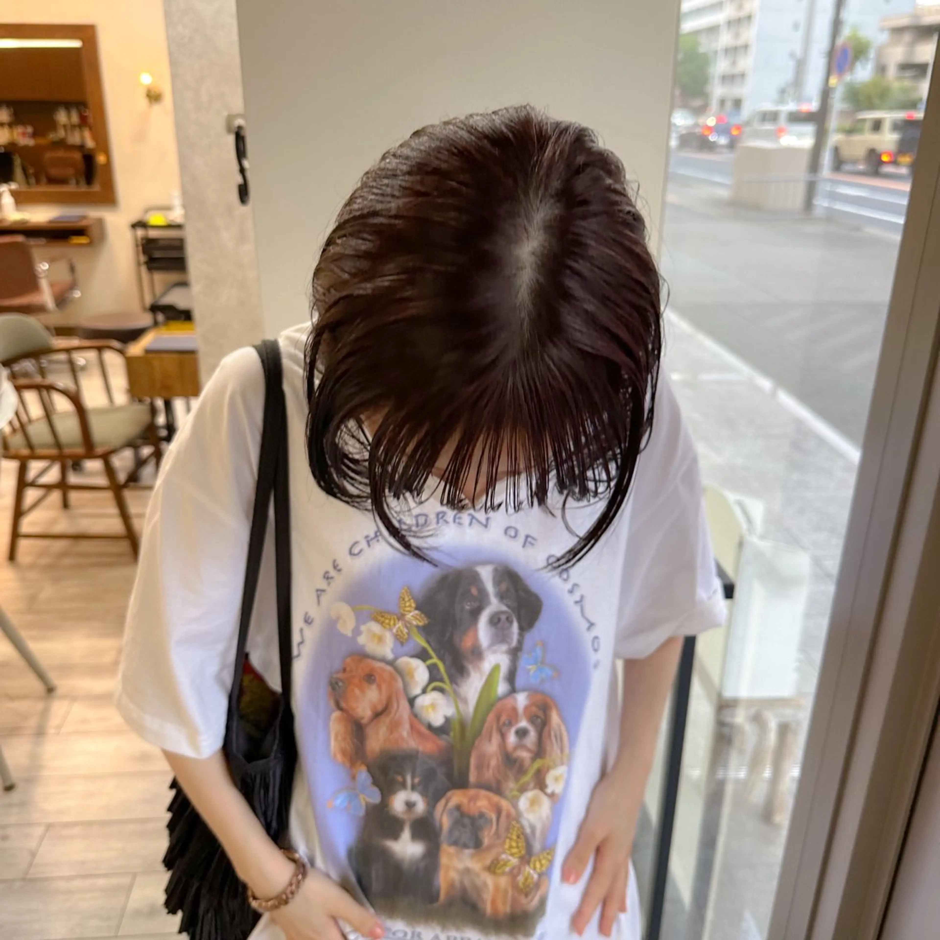 ミディアム カラー ボブレイヤー ブリーチ ダブルカラー ラベンダーカラー ボブ カット ヘアカラー トリートメント 高橋 みく/ minim 暖色のヘアスタイル