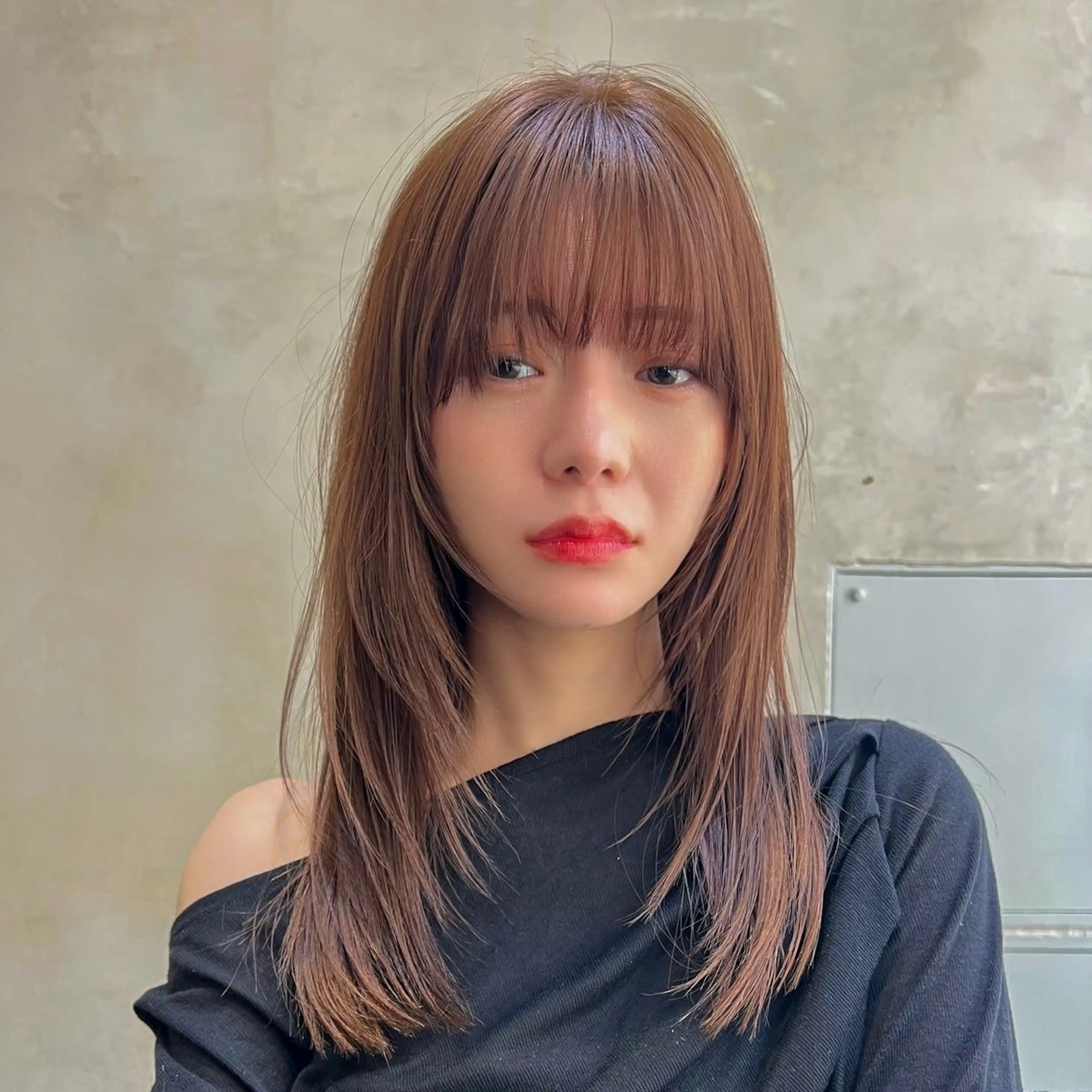 セミロング カラー ブラウンカラー ナチュラルブラウン 💎ブリーチ× 透明感✨Hayatoのヘアスタイル