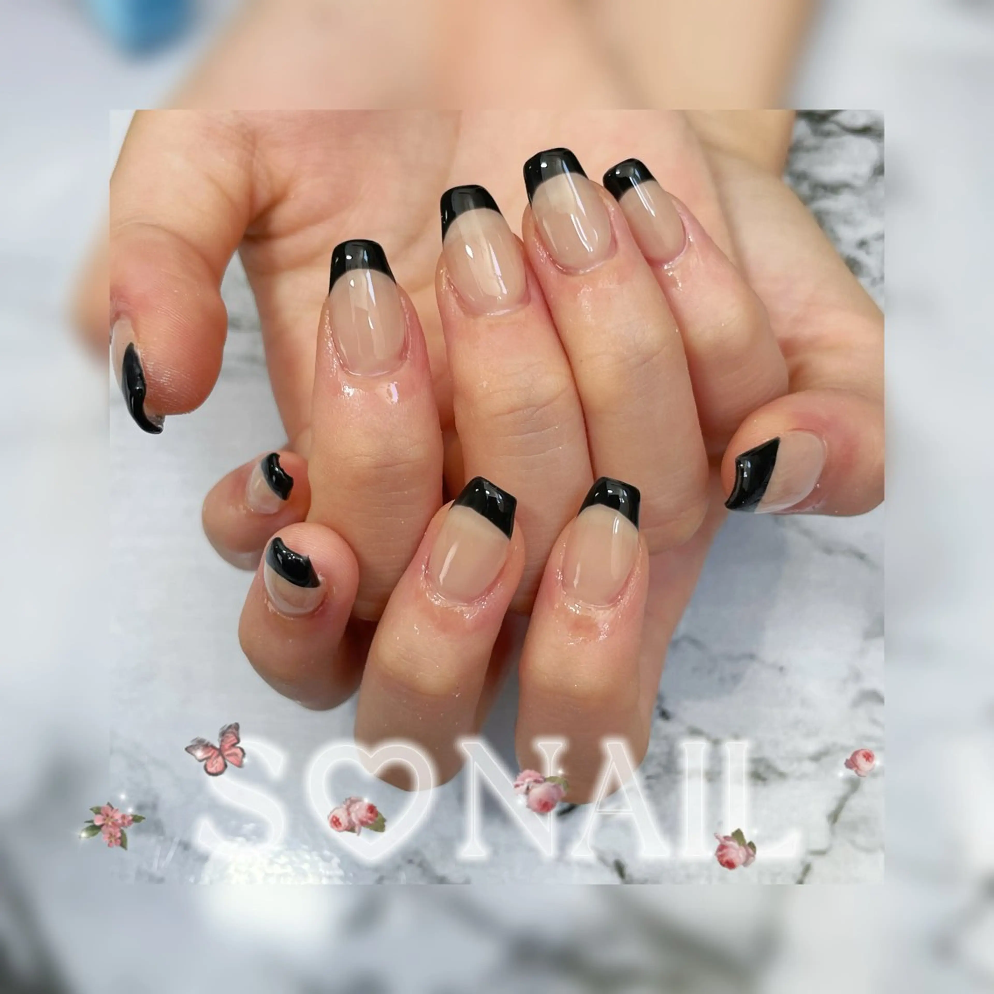 ネイル フレンチネイル ハンドネイル S♡NAIL所属・S.NAIL Suuのネイルデザイン