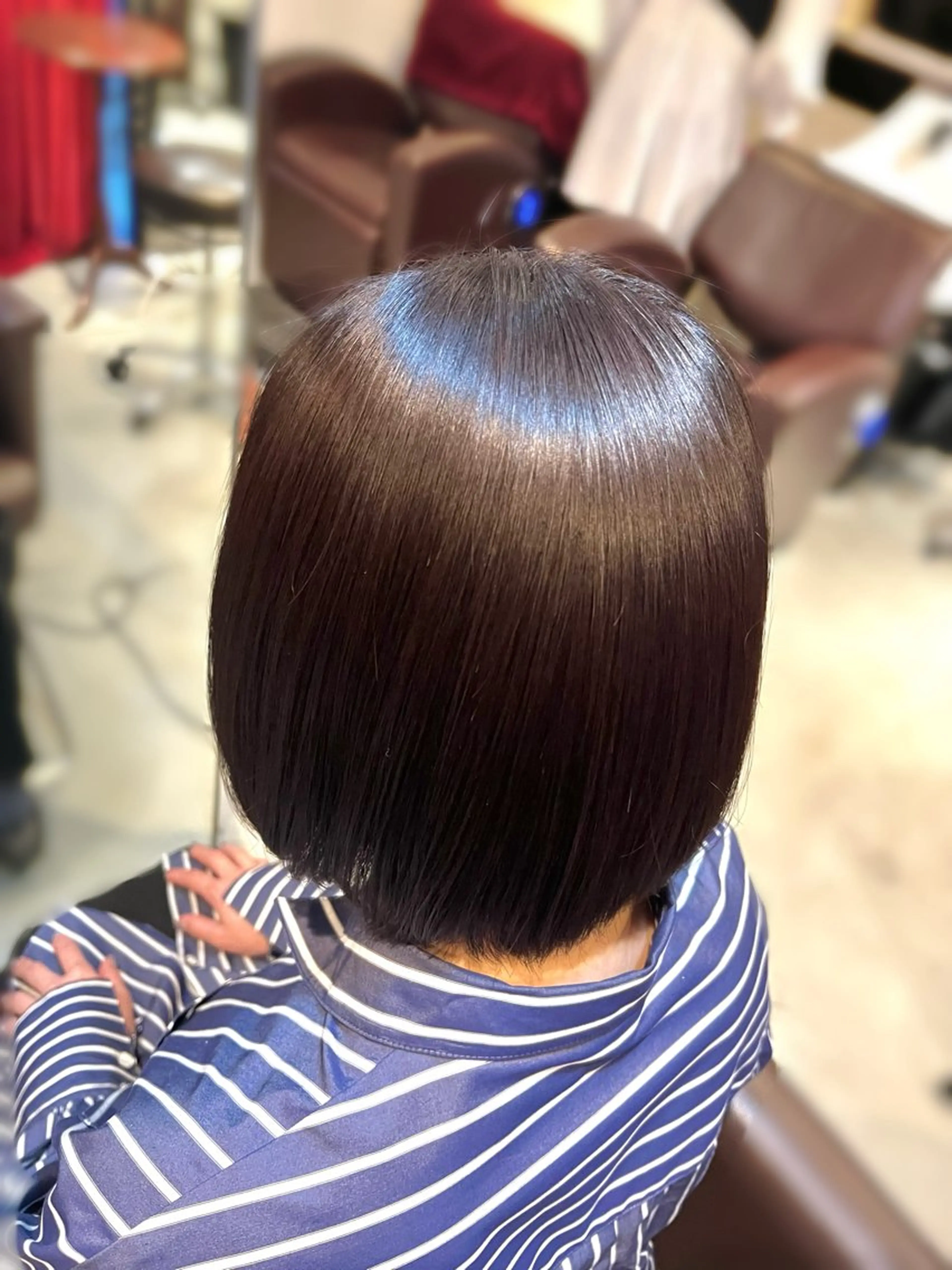 ミディアム カラー 縮毛矯正 カット 縮毛矯正 💎艶髪特化💎 ちば　ちなみのヘアスタイル