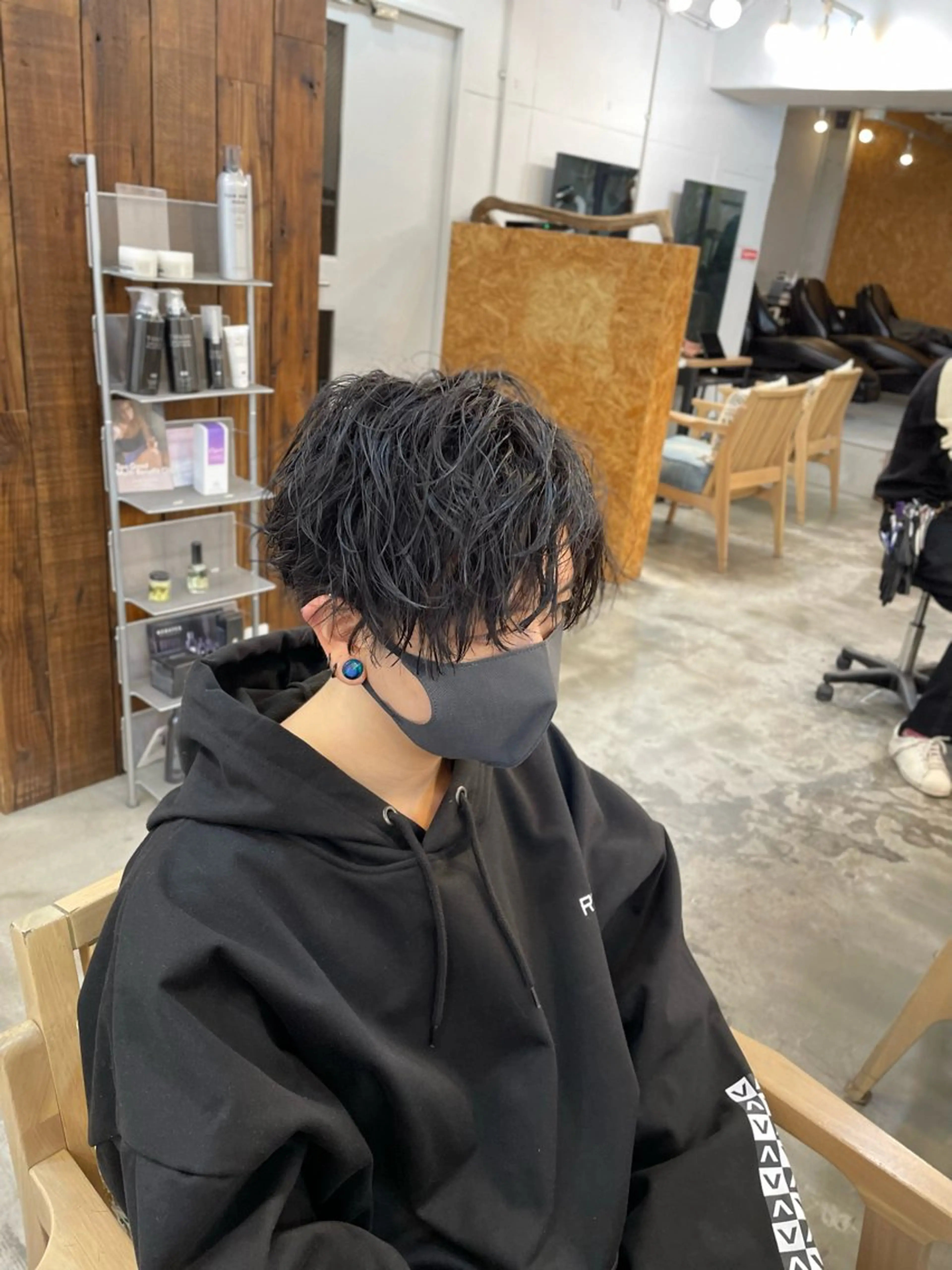 ミディアム パーマ メンズ カット パーマ 【髪質改善サロン】 🌟だいち🌟のヘアスタイル
