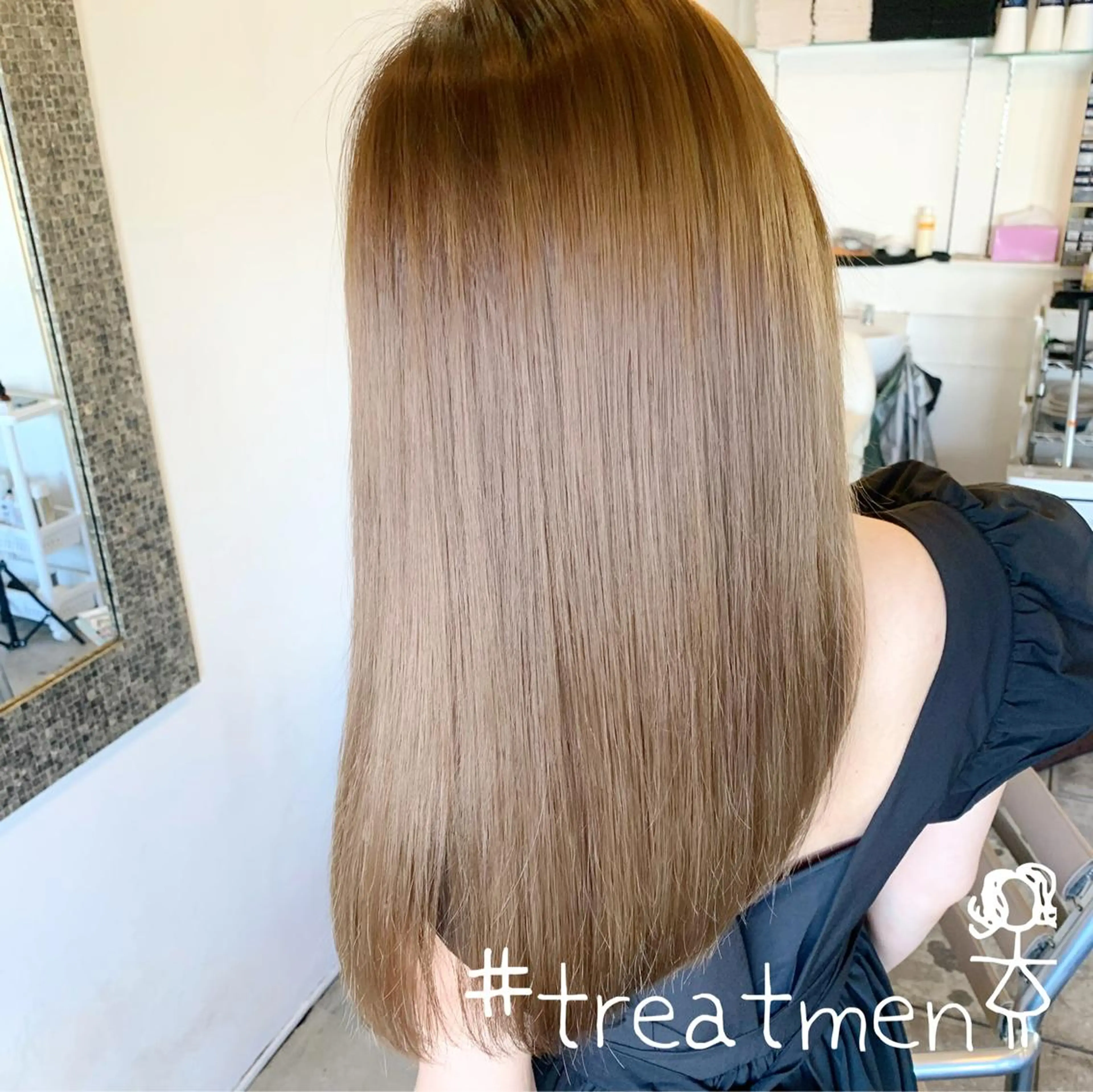 ミディアム カラー パーマ ヘアアレンジ メンズ キッズ ネイル マツエク・マツパ アイブロウ メンズインナーカラー メンズ韓国風 黒髪 ブルーカラー ブルーブラック カット ヘアカラー トリートメント 韓国レイヤー×透明感 髪質改善　武田涼のヘアスタイル