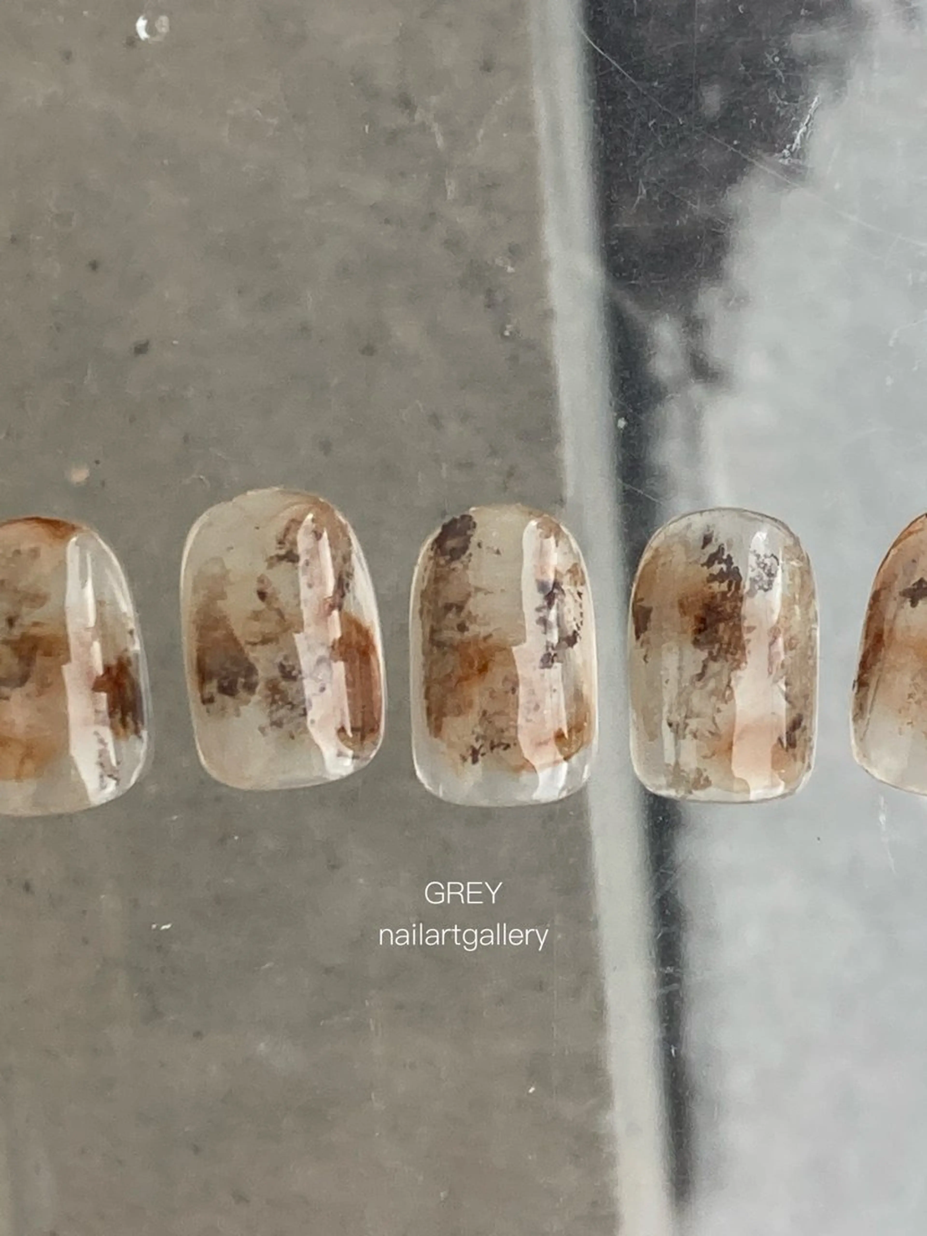 ネイル アートネイル 【GREY】 TAIRAのネイルデザイン