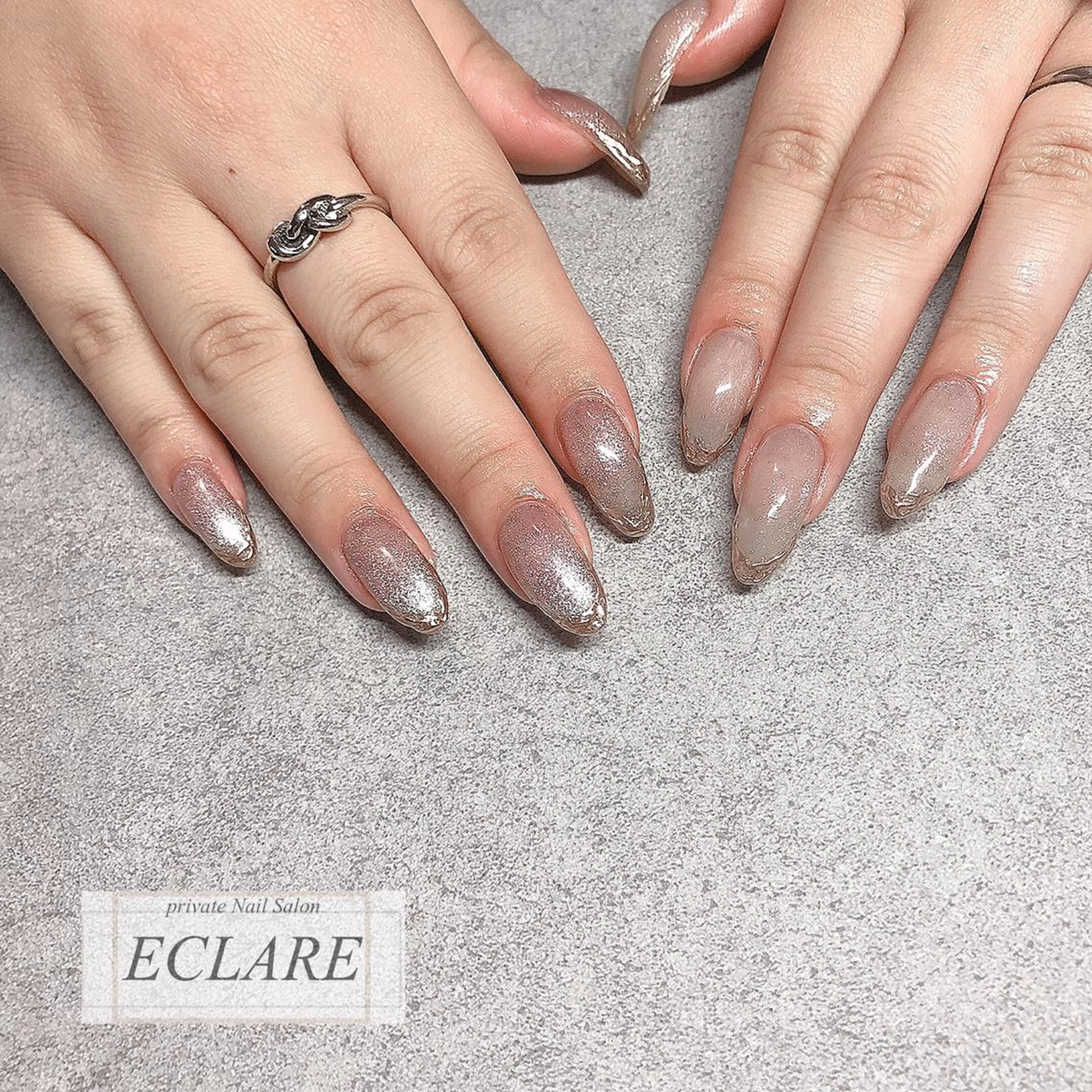 ネイル アートネイル ブラウン フットネイル フレンチネイル ジェルネイル Nail Salon ECLAREのネイルデザイン