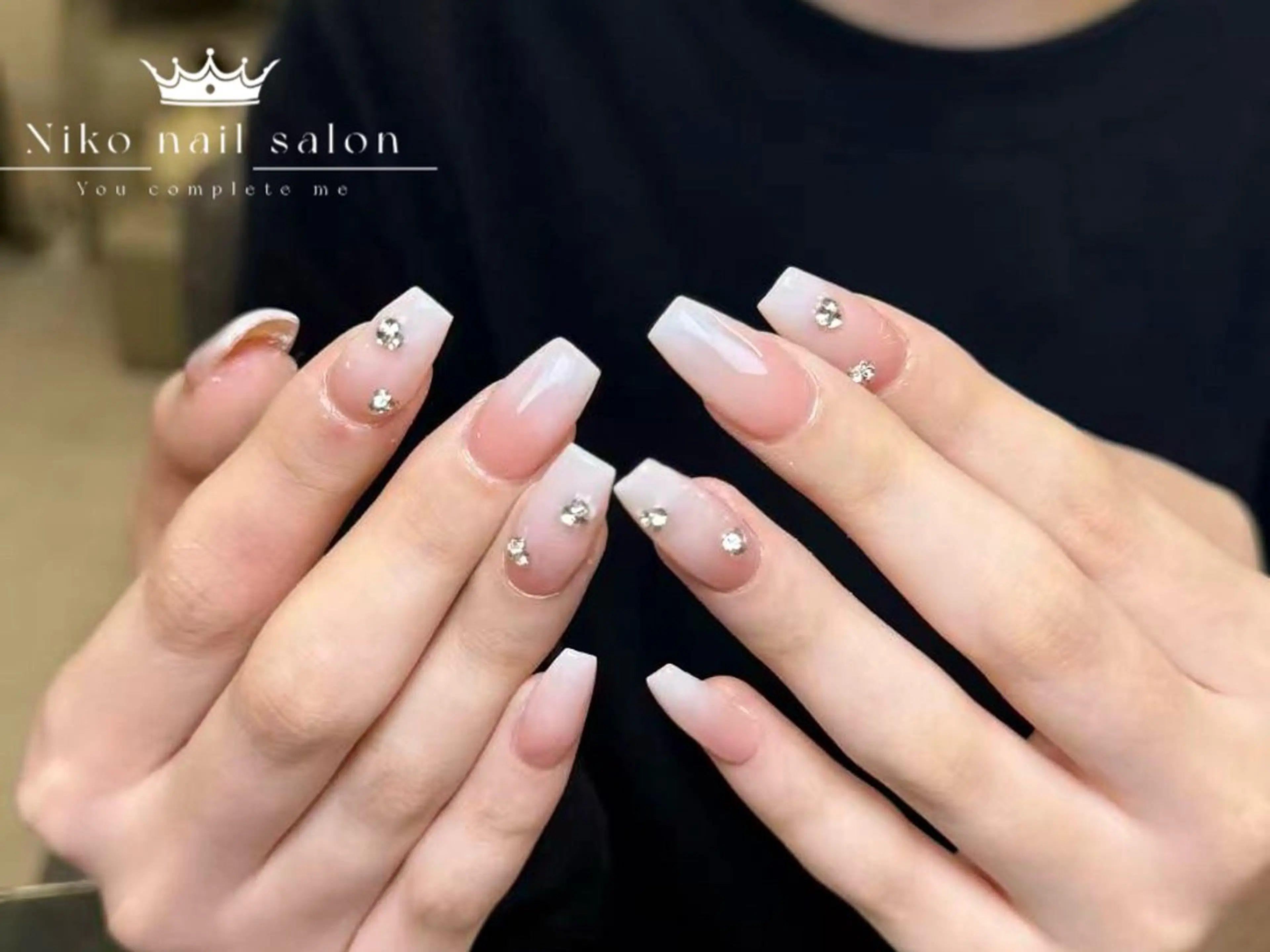 ネイル チークネイル フットネイル フレンチネイル ジェルネイル ガラスフレンチ ハンドネイル 柚子 Nikoのネイルデザイン