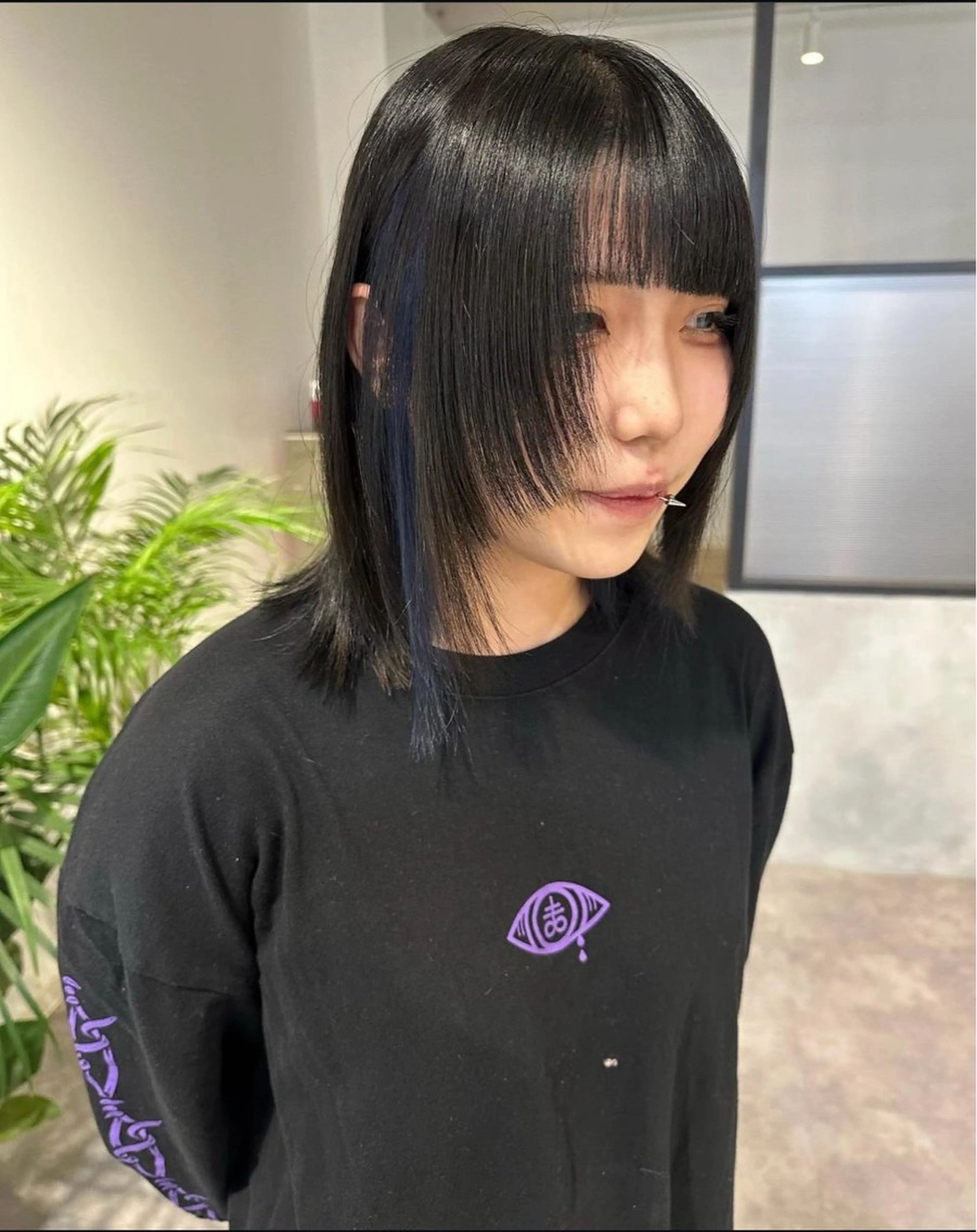 ミディアム カット ヘアカラー トリートメント 林 風菜のヘアスタイル