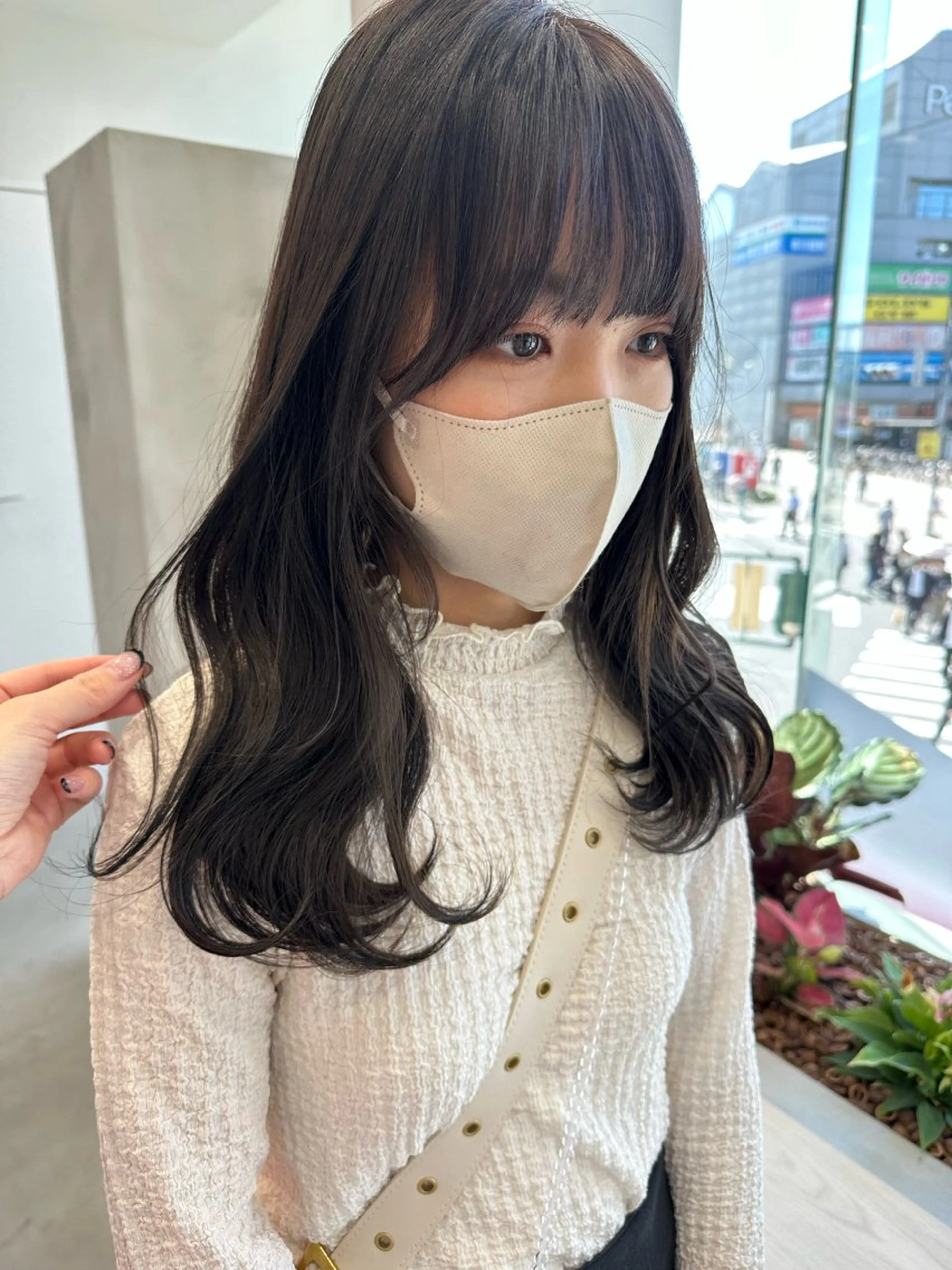 セミロング カラー ヘアカラー 中山 まどかのヘアスタイル