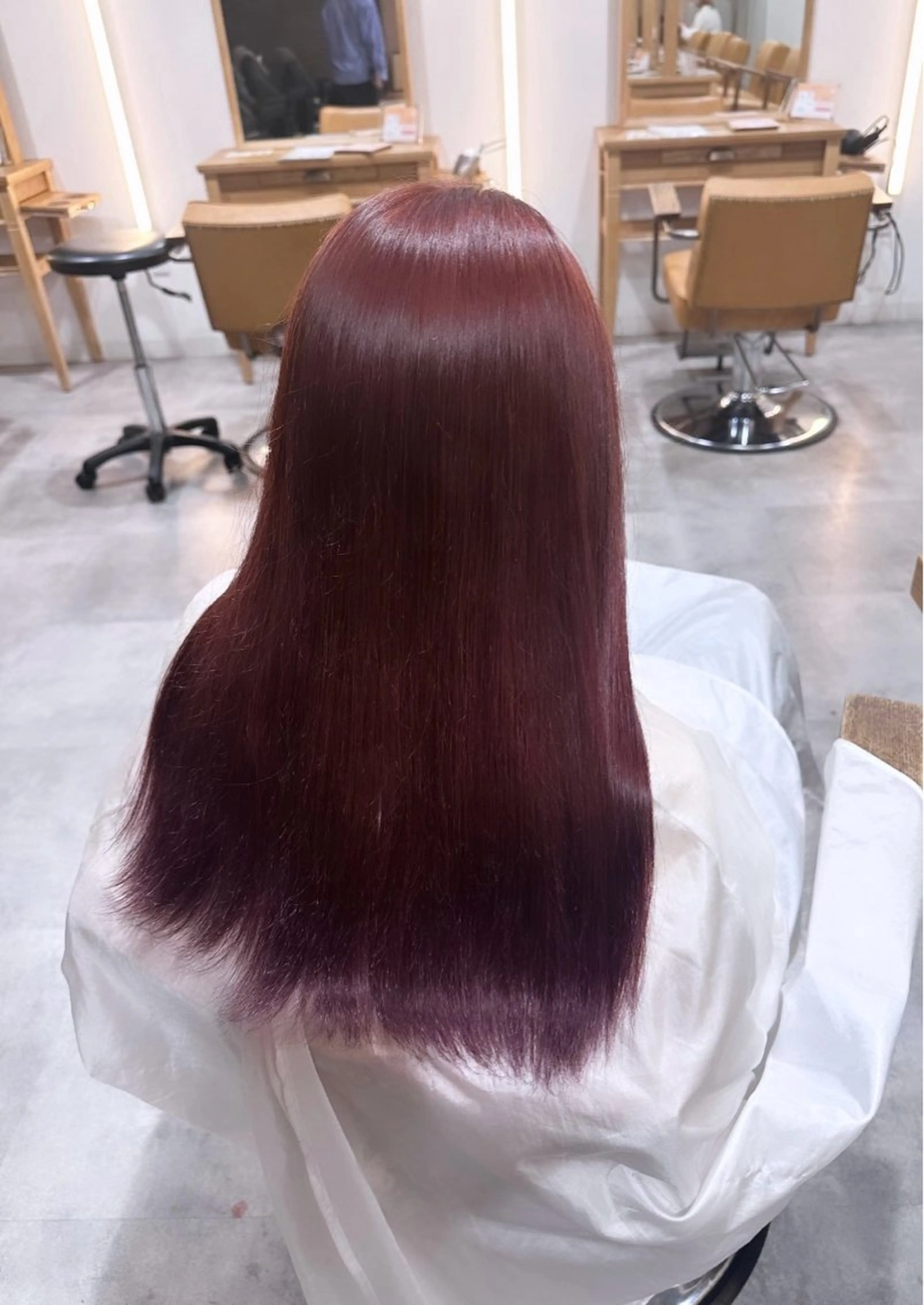 ロング カラー ラベンダーカラー ピンクカラー ピンクラベンダー ヘアカラー 福崎 真奈のヘアスタイル