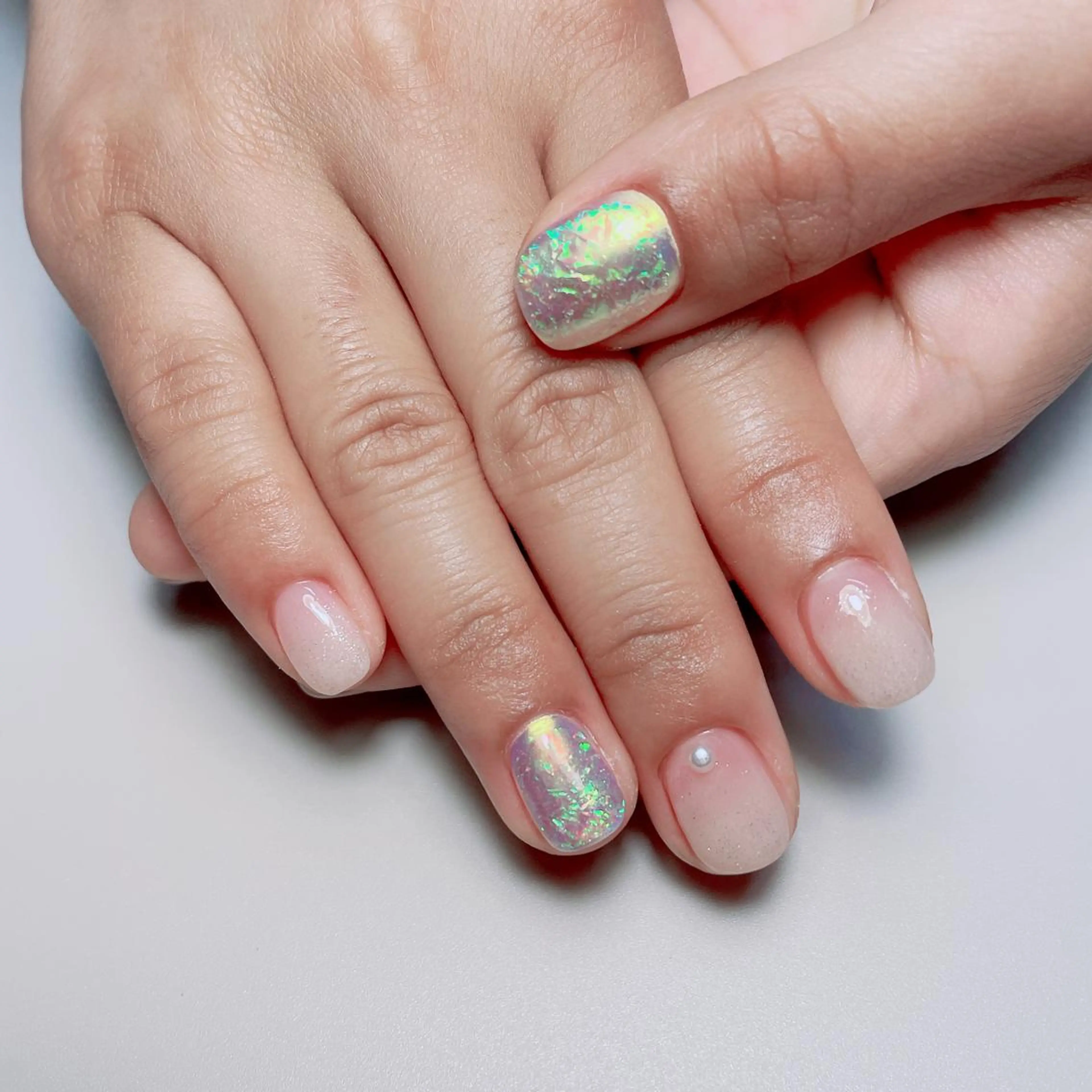 ネイル 氷ネイル・うるうるネイル ハンドネイル kipinail 川﨑えりかのネイルデザイン