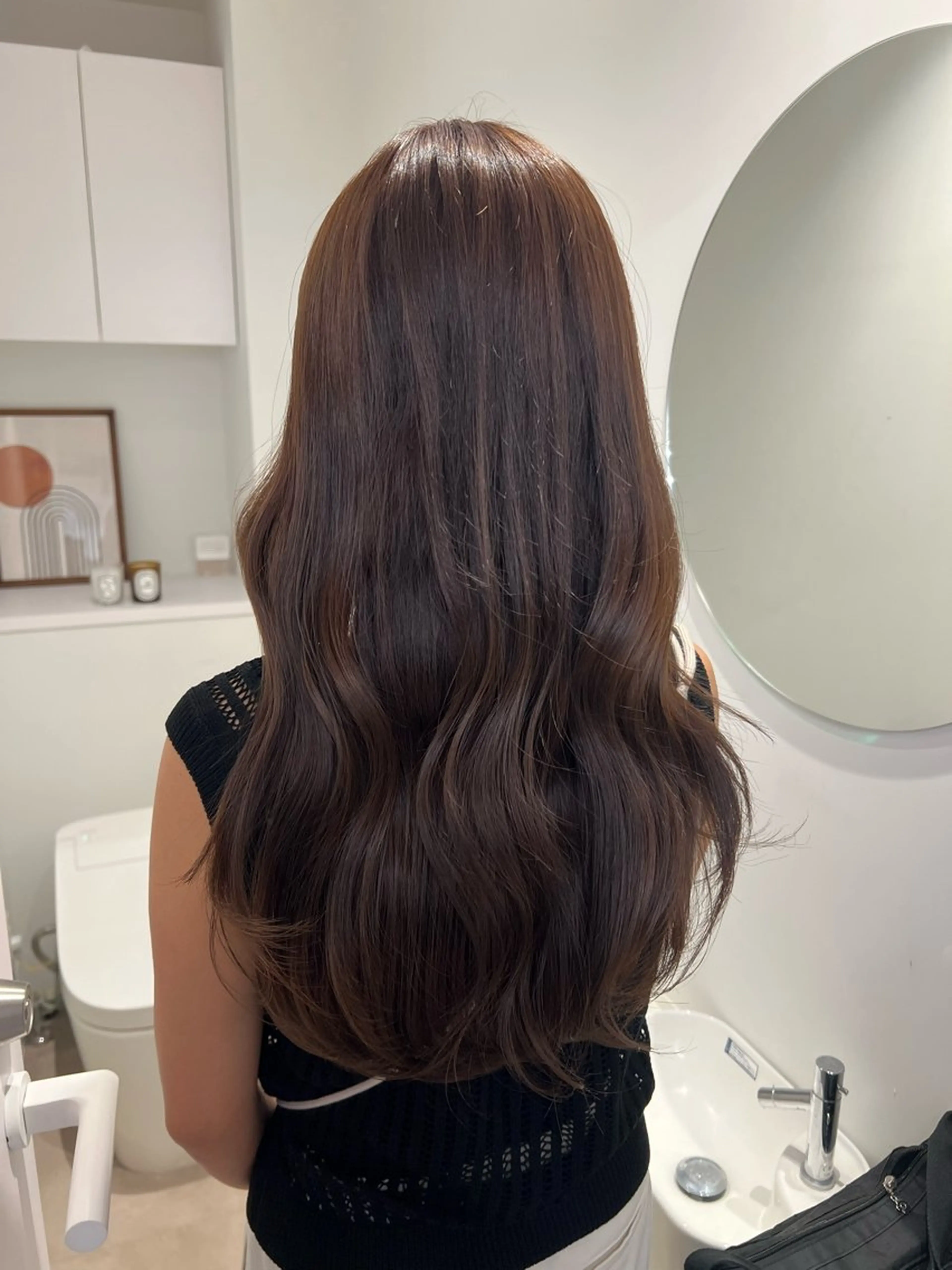 ロング ヘアカラー アレンジ/ブラウン カラー HARU🕯のヘアスタイル