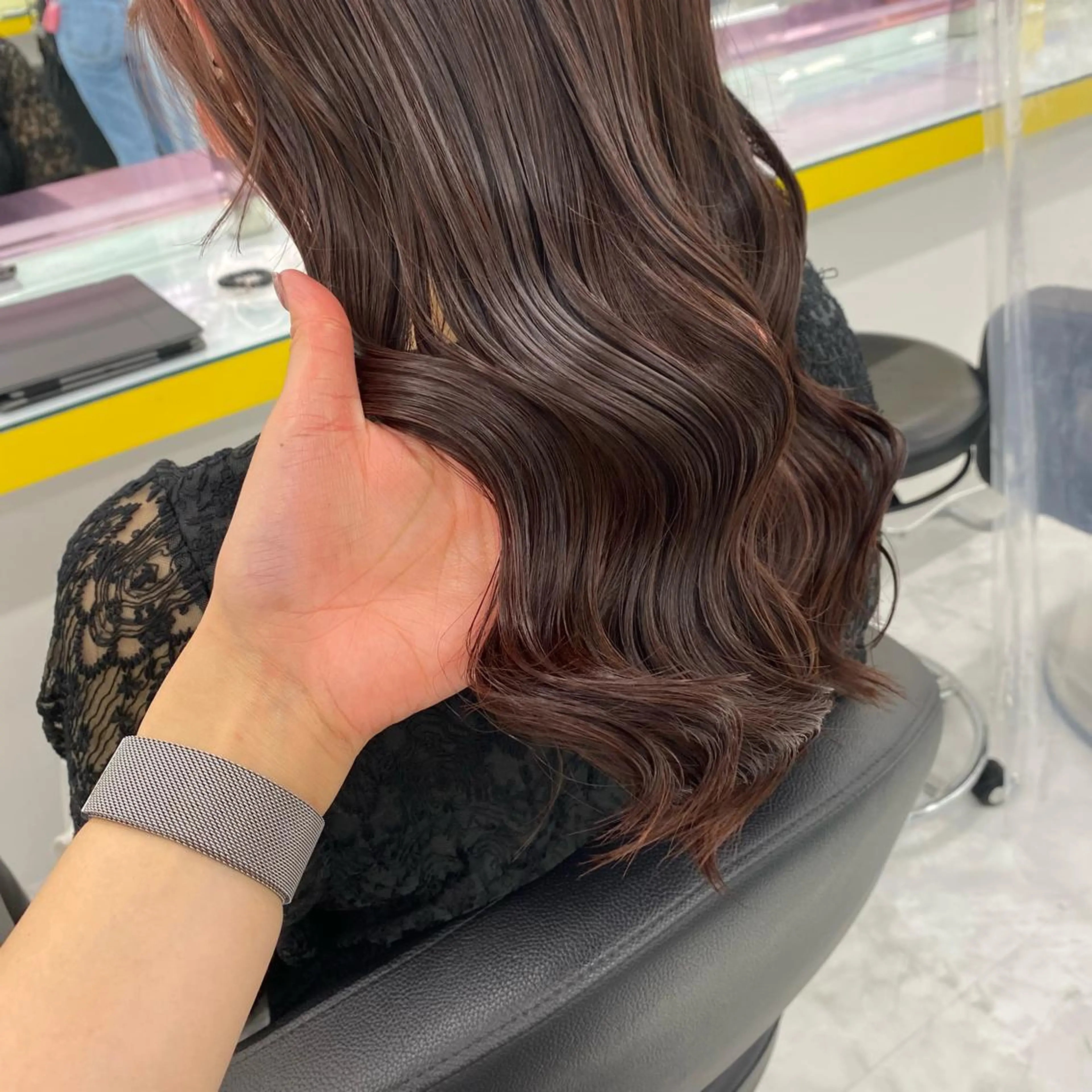 セミロング カラー ヘアアレンジ カット ヘアカラー GOTODAY shair salon 横浜mare店所属・透明感抜群カラー mai🍑♡のヘアスタイル