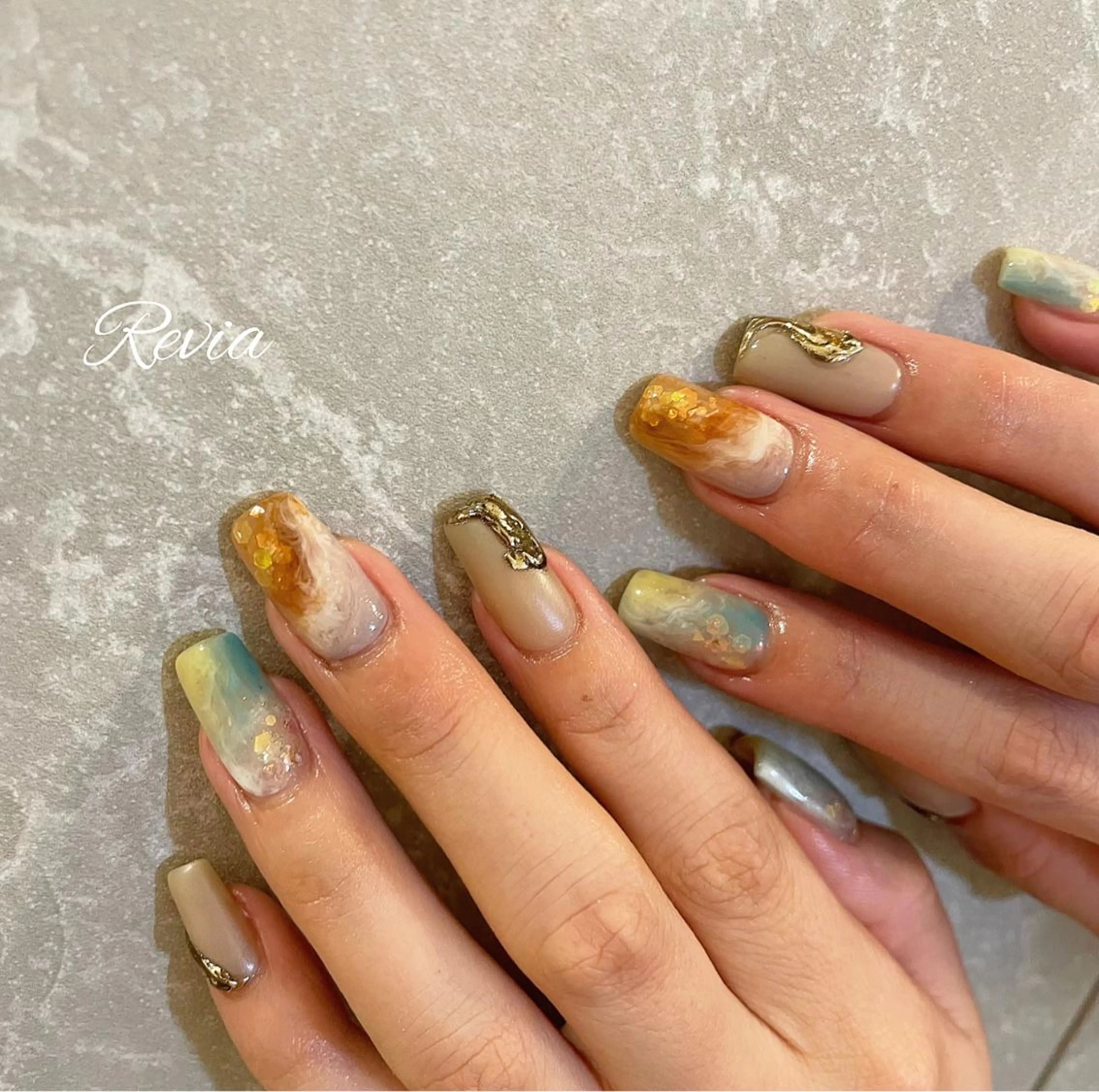 ネイル ハンドネイル revia所属・ERI Nailistのネイルデザイン