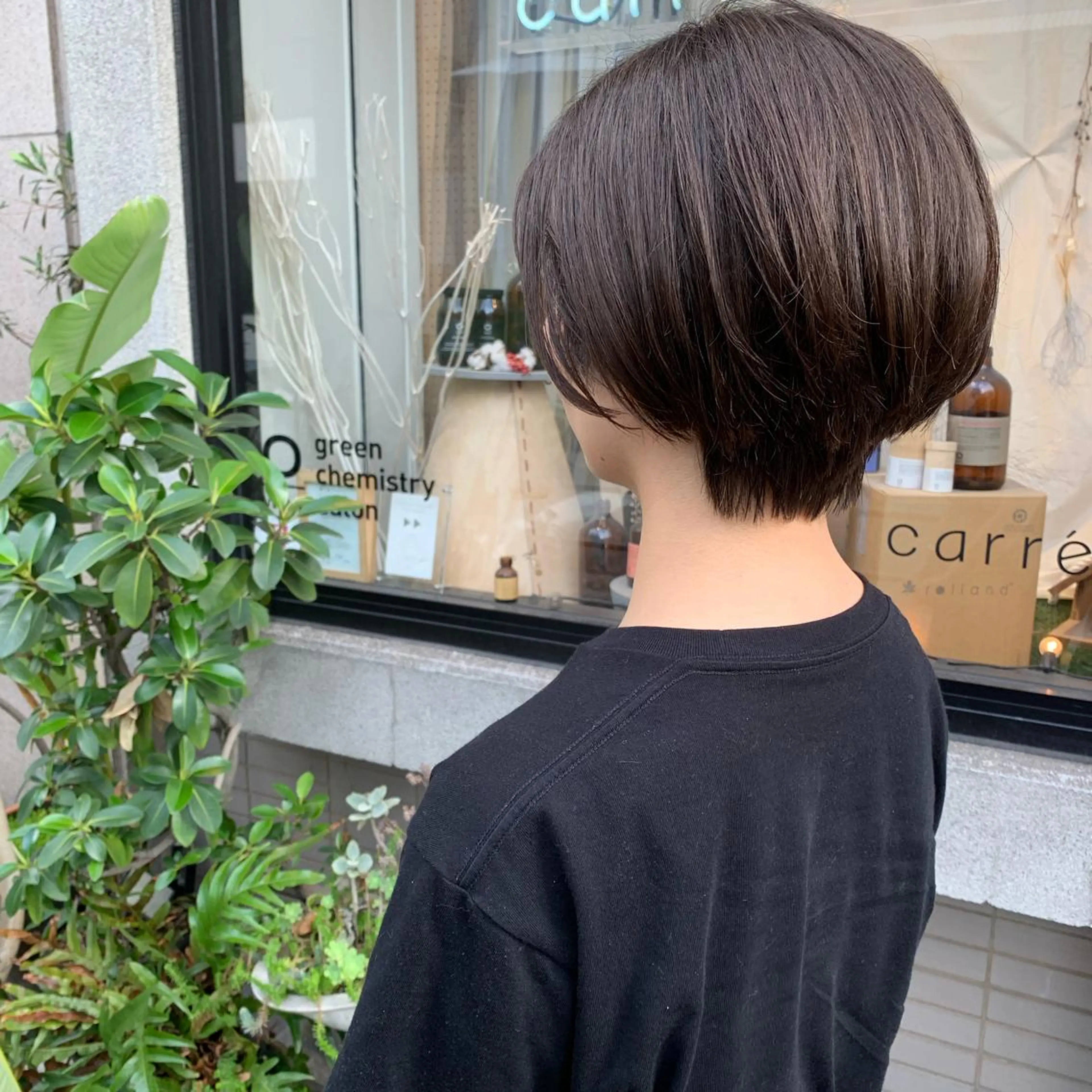 ショート カット ヘアカラー トリートメント 艶髪color💎髪 質改善ストレート大吉のヘアスタイル