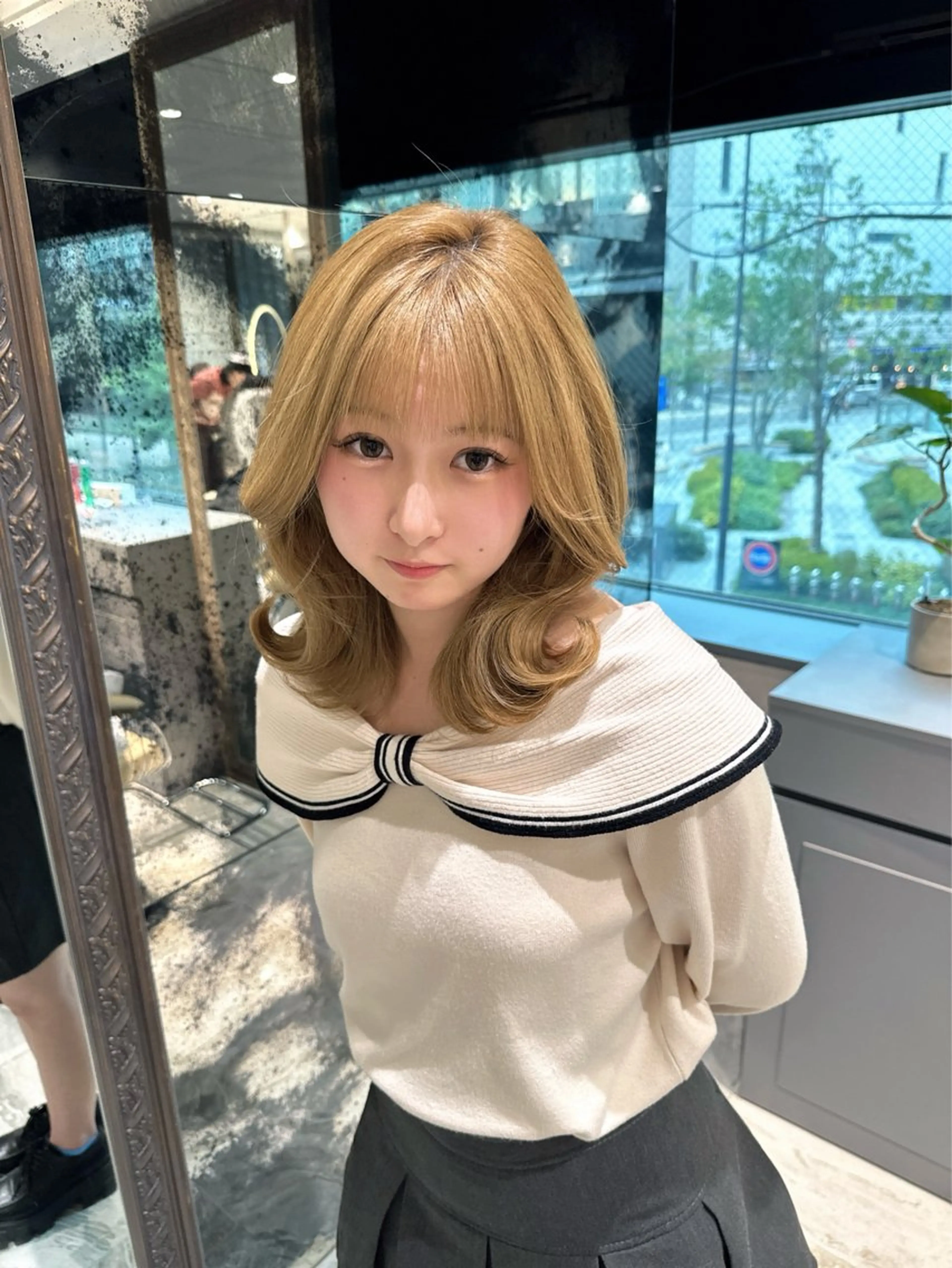 ミディアム カラー ヘアカラー トリートメント もえな 💋👼🏻のヘアスタイル